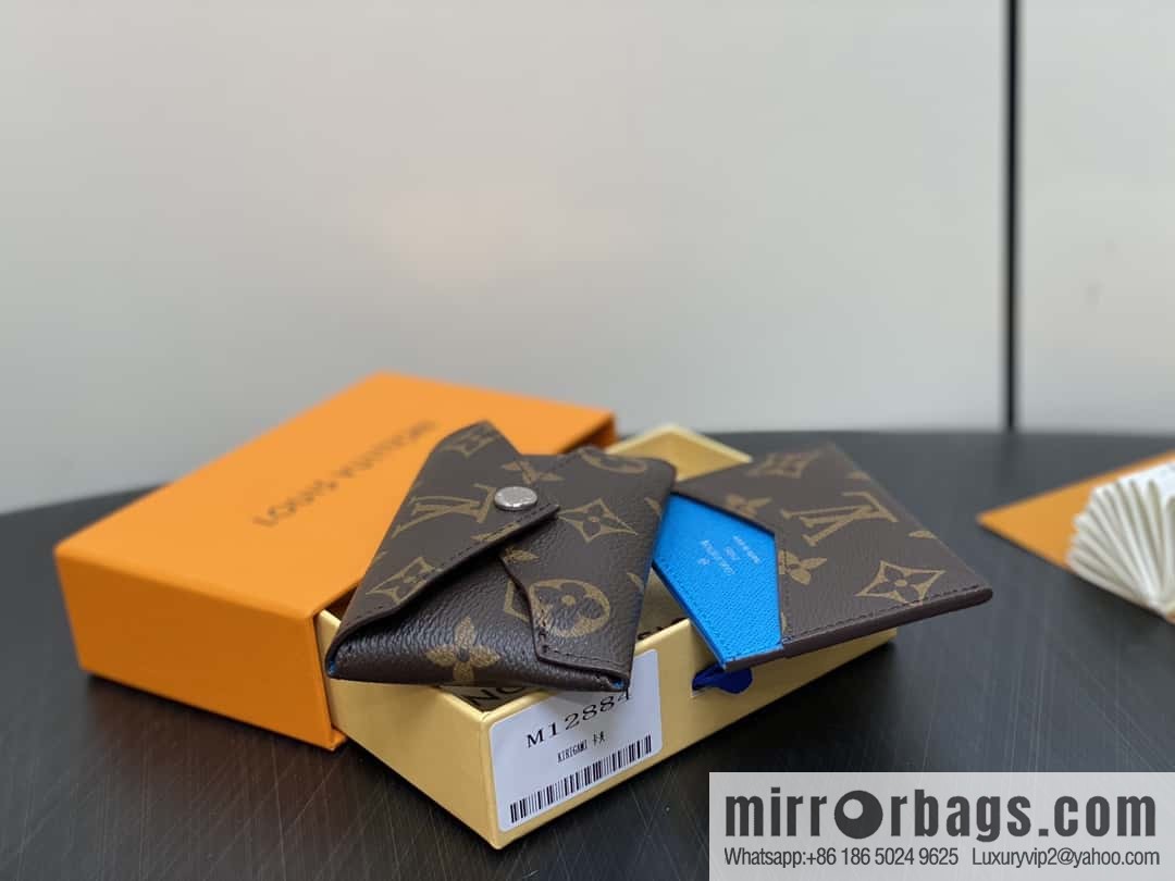 [Boutique‑grade] M12884 presbyopia blue, card bag wallet series KIRIGAMI card clip two-piece set
