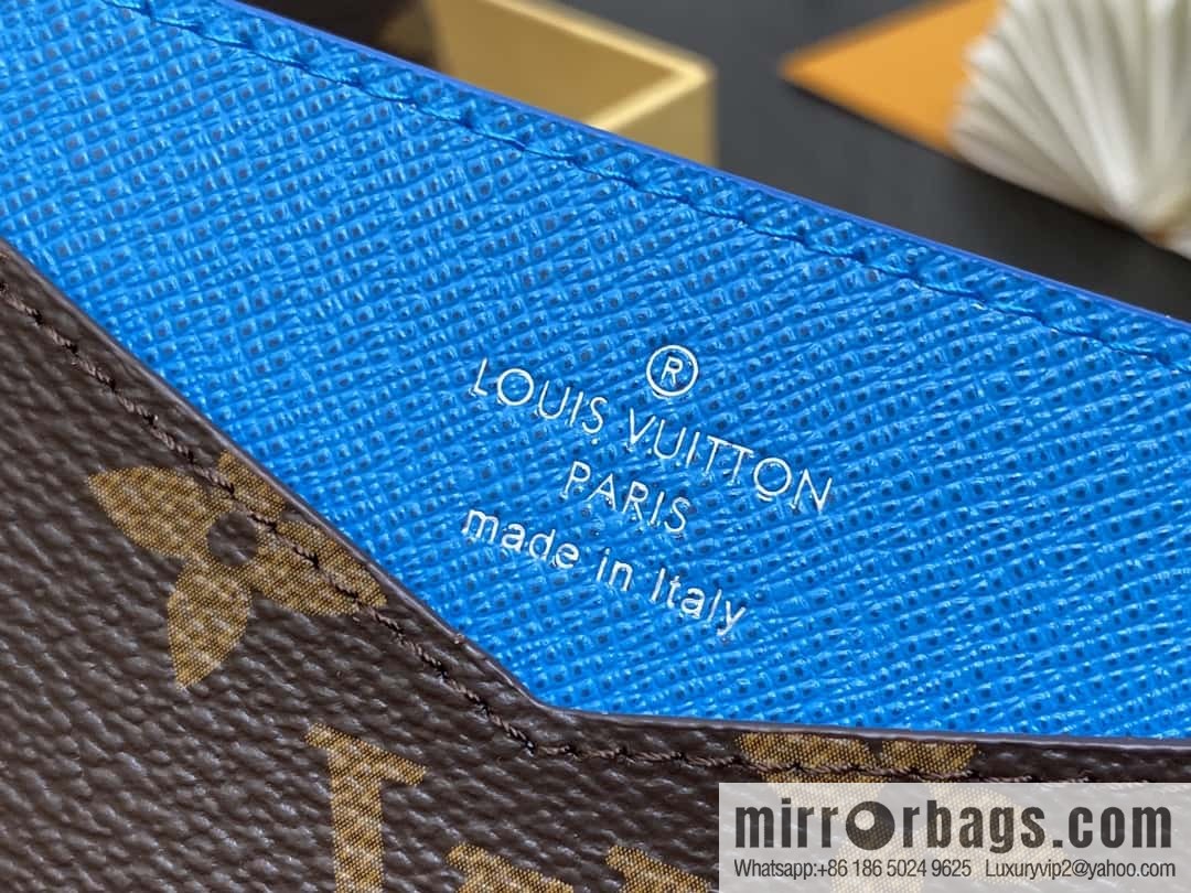 [Boutique‑grade] M12884 presbyopia blue, card bag wallet series KIRIGAMI card clip two-piece set