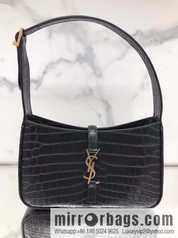 YSL ▪️ 5 ̀ 7 crocodile black ▪️ 657228