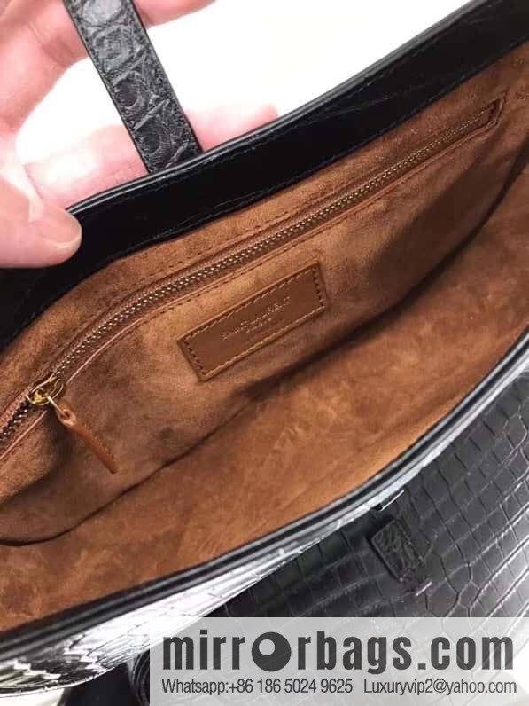 YSL ▪️ 5 ̀ 7 crocodile black ▪️ 657228