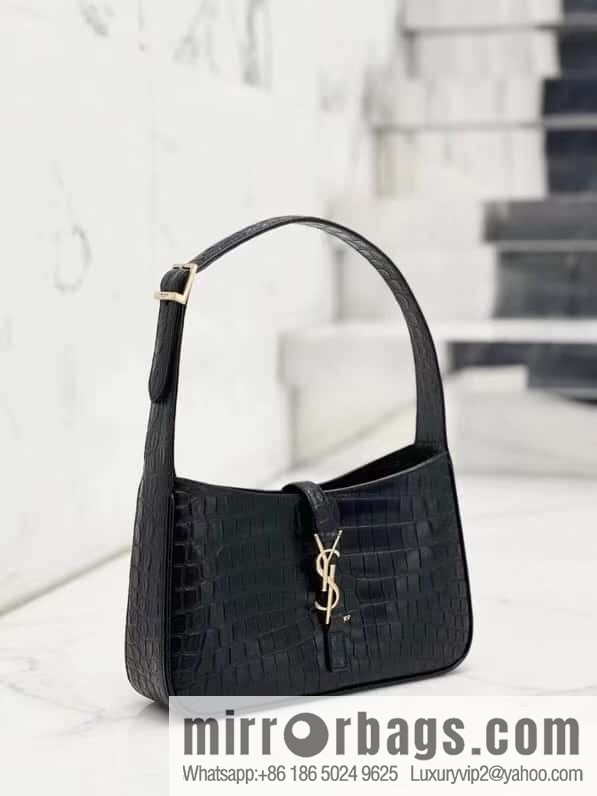 YSL ▪️ 5 ̀ 7 crocodile black ▪️ 657228