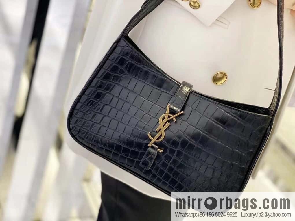 YSL ▪️ 5 ̀ 7 crocodile black ▪️ 657228