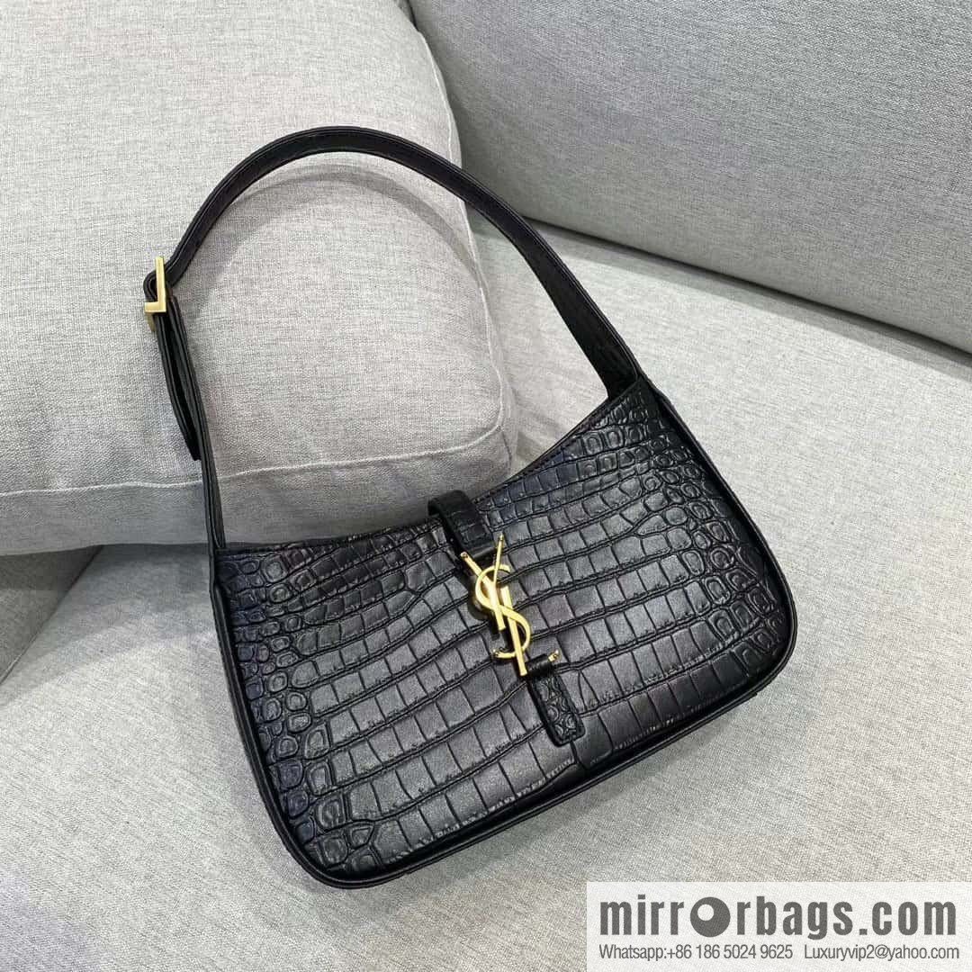 YSL ▪️ 5 ̀ 7 crocodile black ▪️ 657228