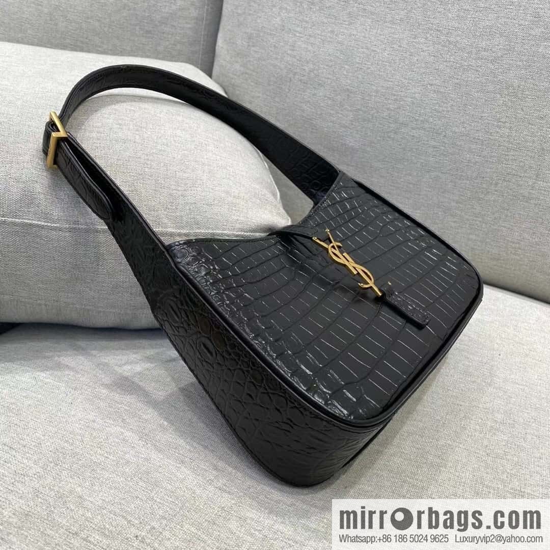 YSL ▪️ 5 ̀ 7 crocodile black ▪️ 657228