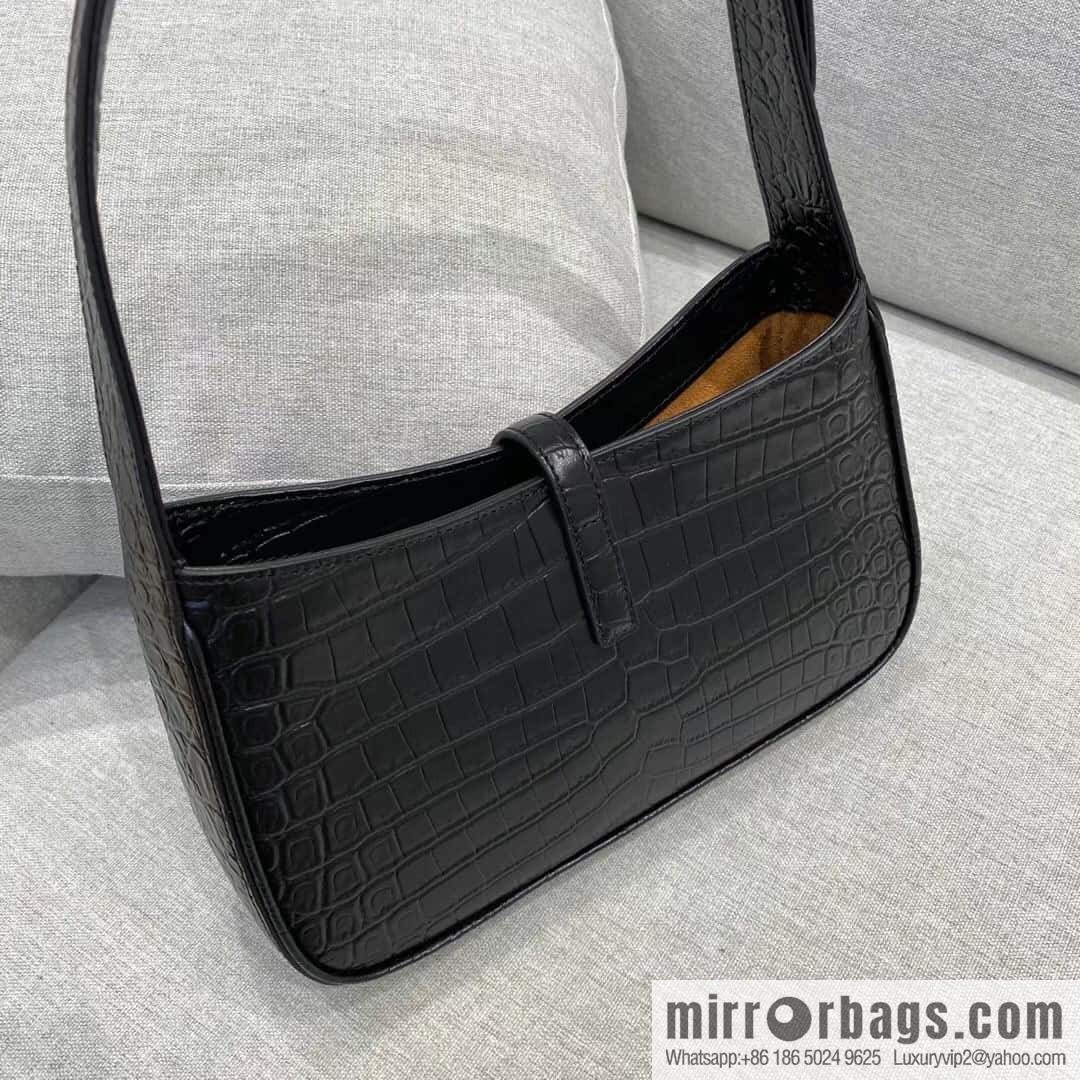 YSL ▪️ 5 ̀ 7 crocodile black ▪️ 657228