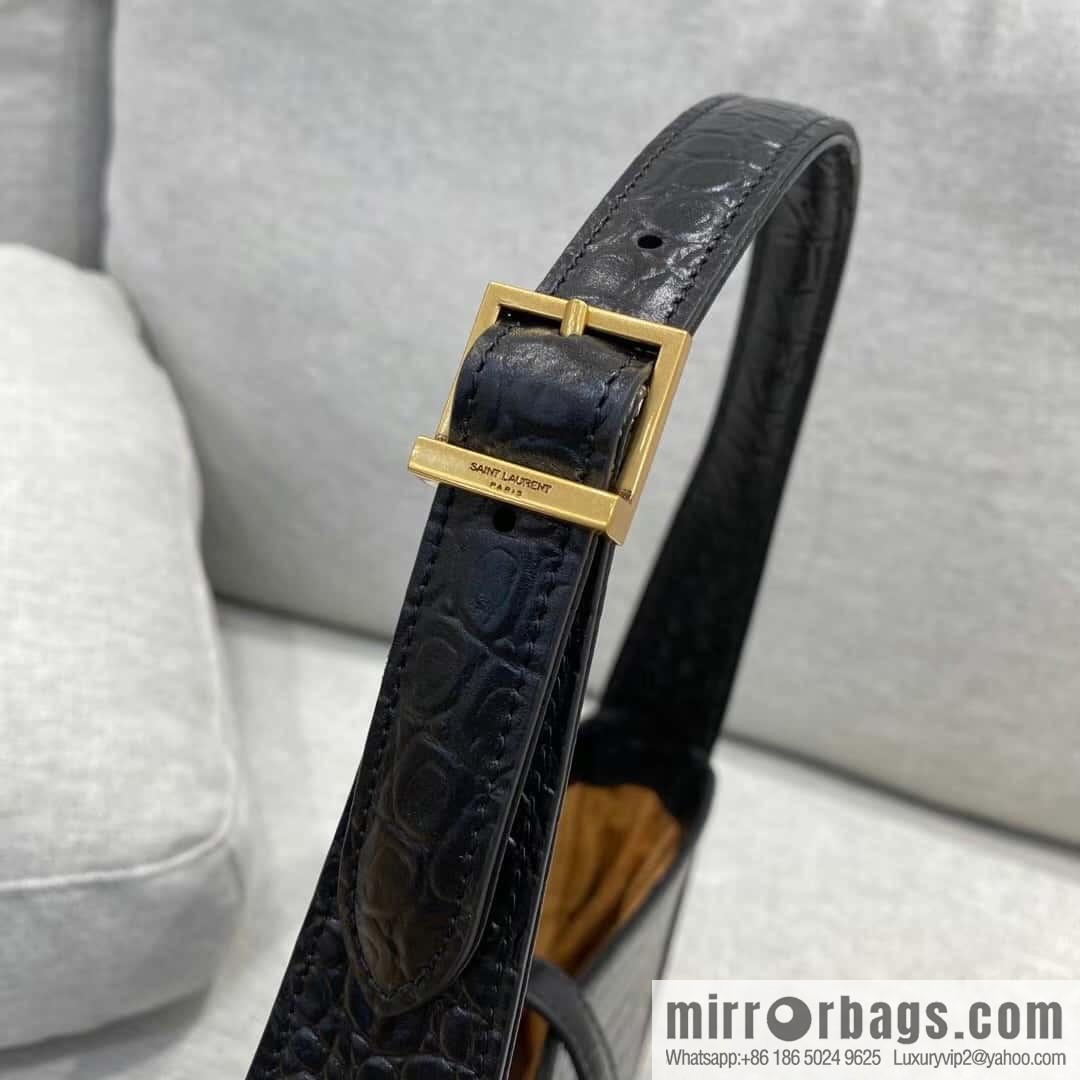 YSL ▪️ 5 ̀ 7 crocodile black ▪️ 657228