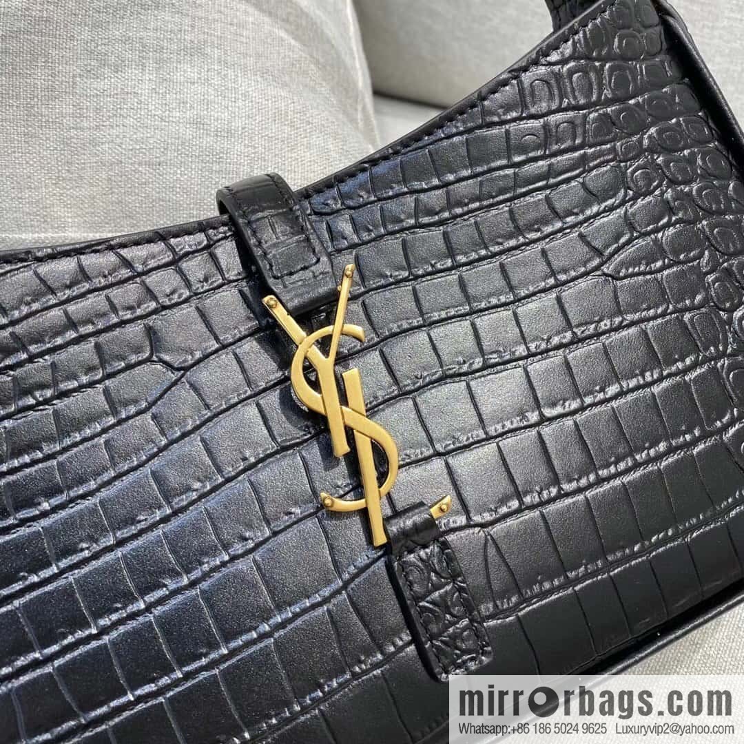 YSL ▪️ 5 ̀ 7 crocodile black ▪️ 657228