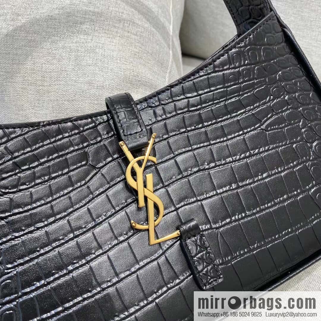 YSL ▪️ 5 ̀ 7 crocodile black ▪️ 657228