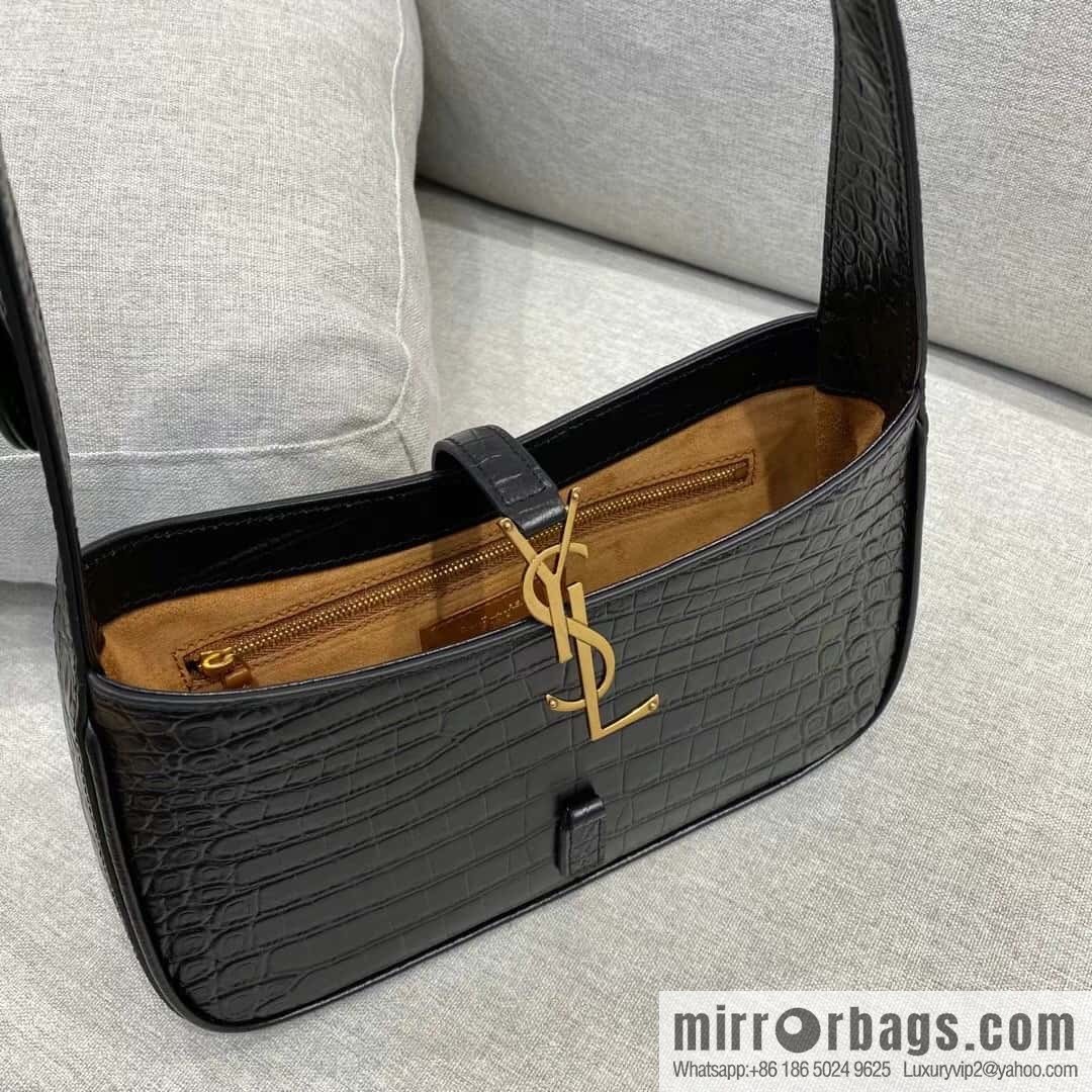 YSL ▪️ 5 ̀ 7 crocodile black ▪️ 657228