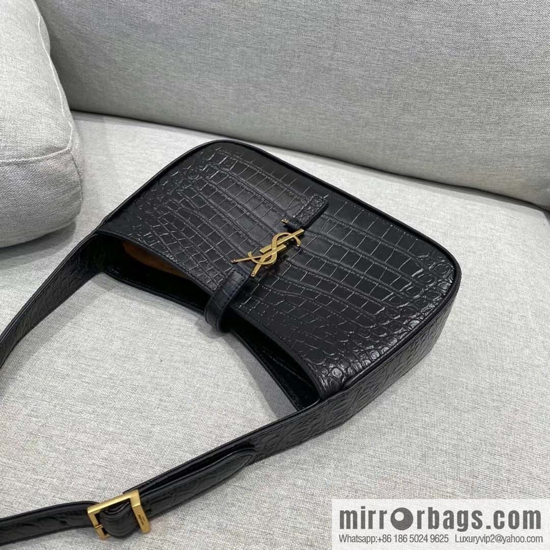 YSL ▪️ 5 ̀ 7 crocodile black ▪️ 657228