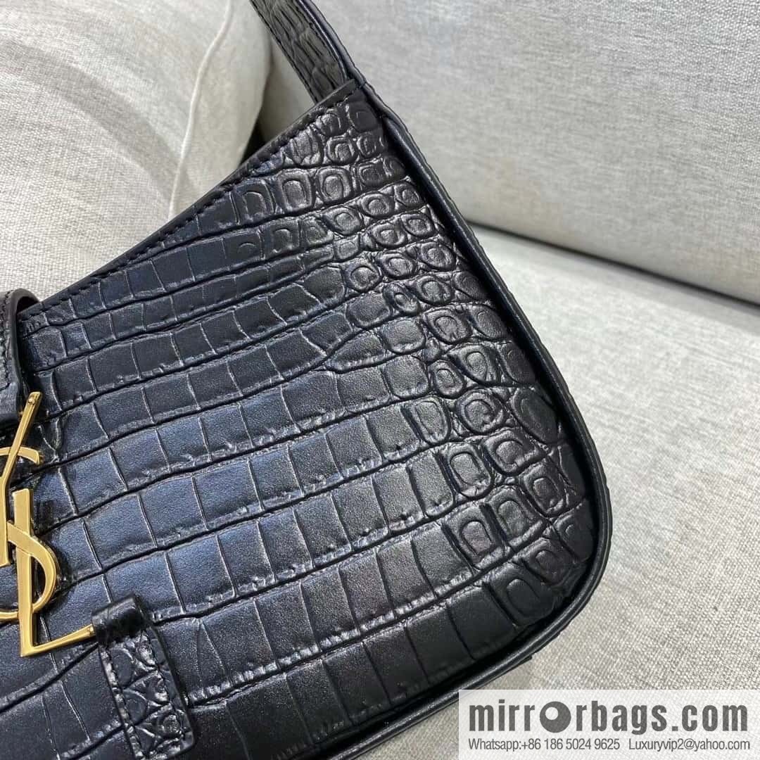 YSL ▪️ 5 ̀ 7 crocodile black ▪️ 657228