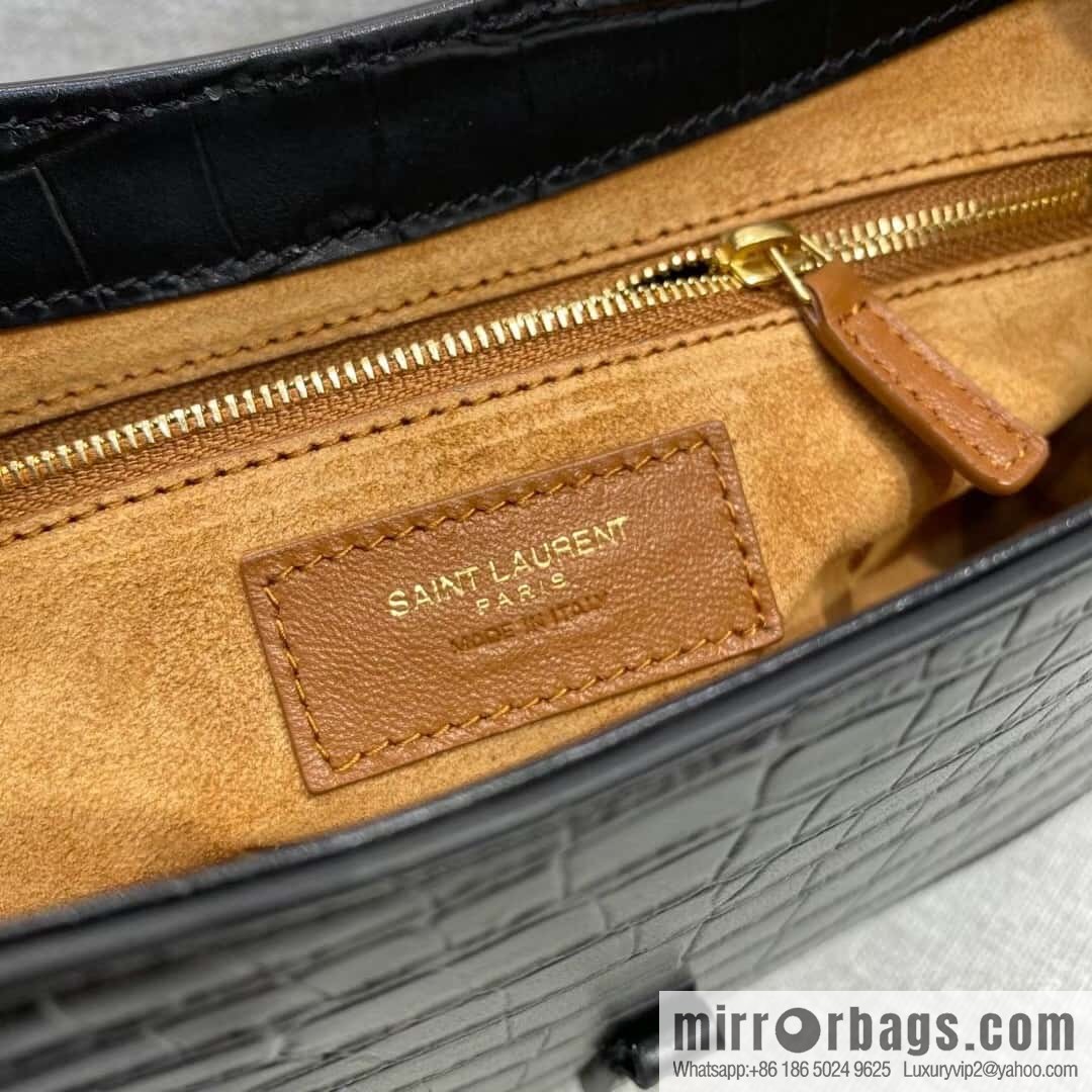 YSL ▪️ 5 ̀ 7 crocodile black ▪️ 657228