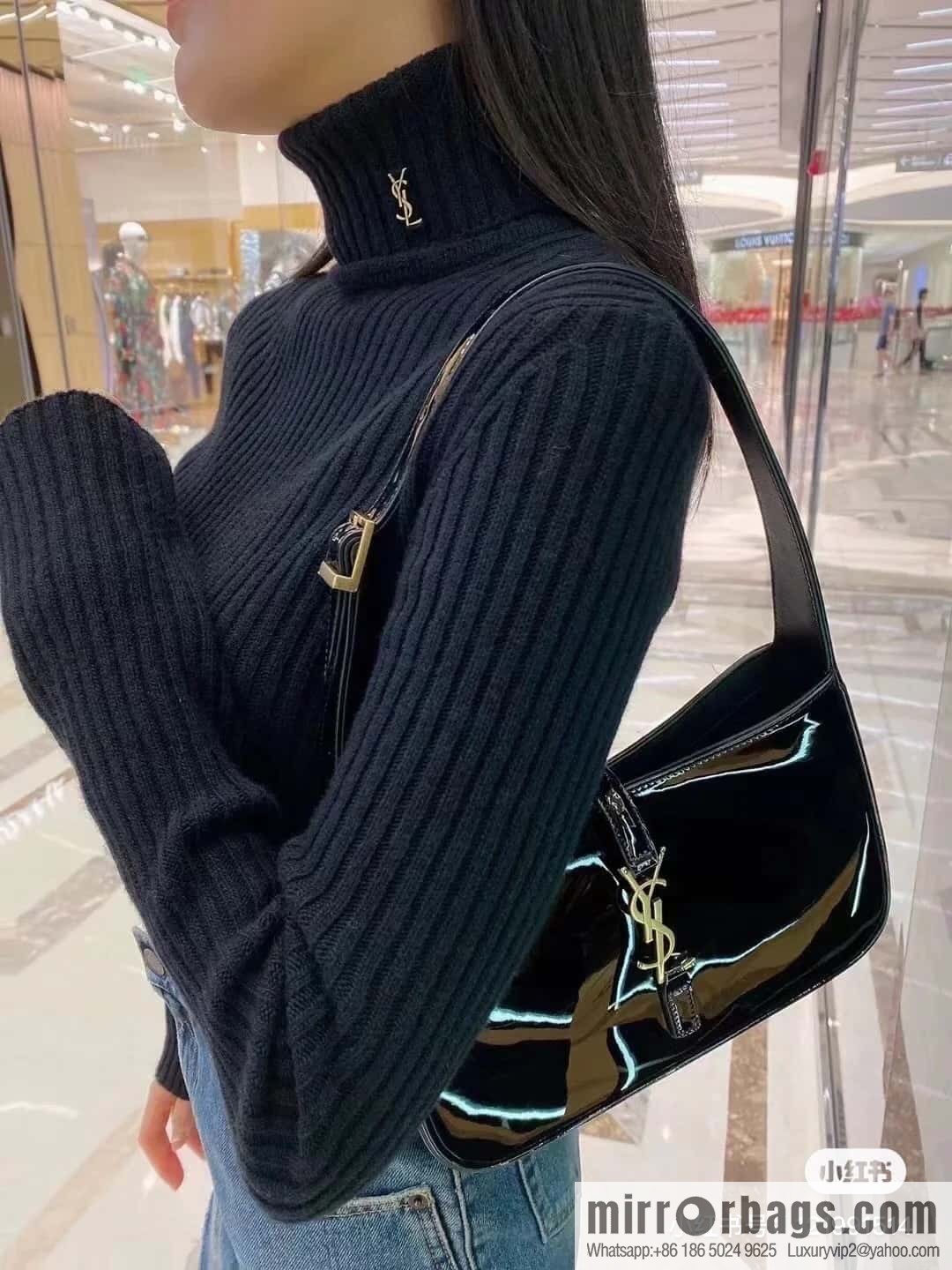 YSL ▪️ 5 🆕 patent leather black 657228