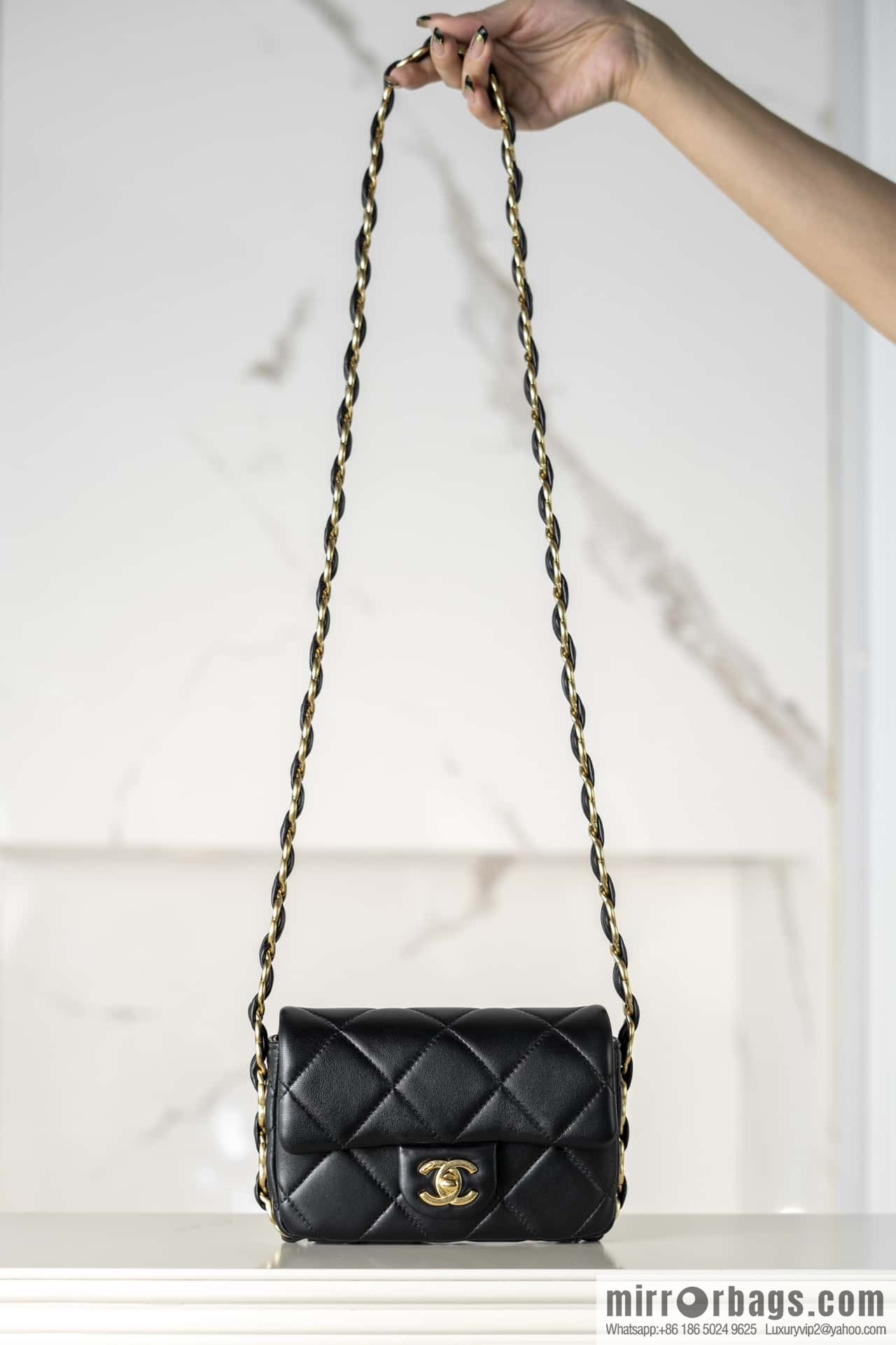 ππ‘ππ§ππ₯ πππ€ ππ thick chain black gold AS5175