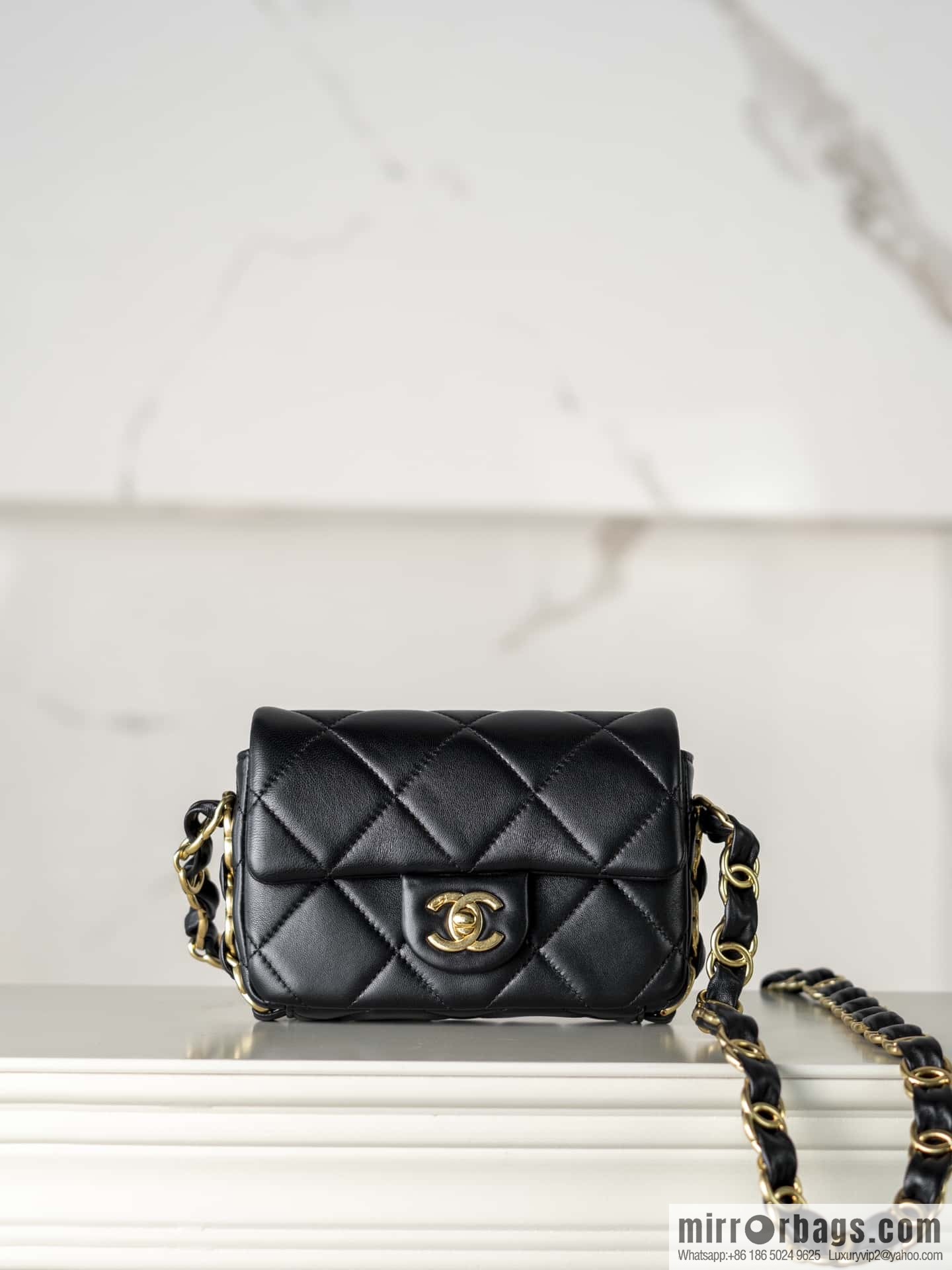 ππ‘ππ§ππ₯ πππ€ ππ thick chain black gold AS5175