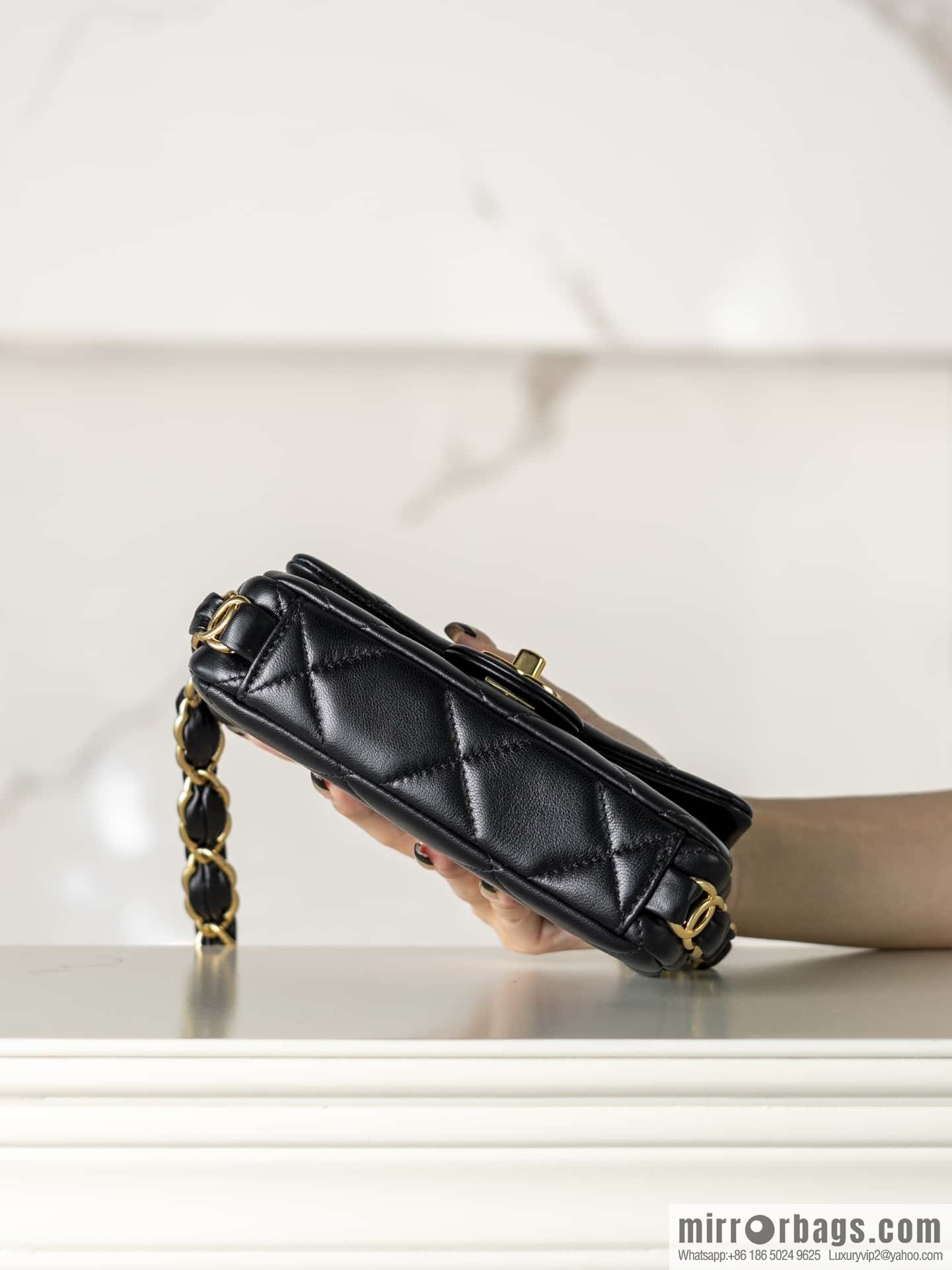 ππ‘ππ§ππ₯ πππ€ ππ thick chain black gold AS5175