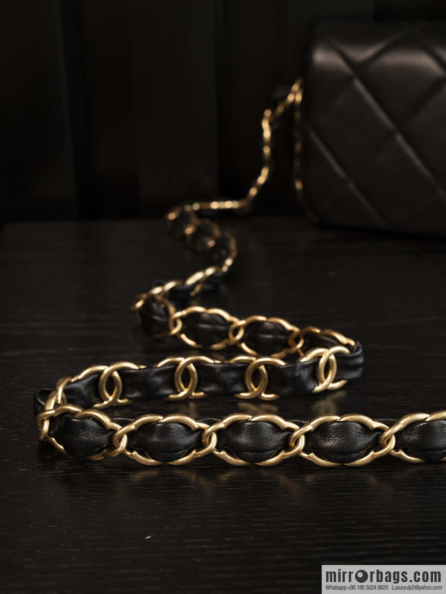 ππ‘ππ§ππ₯ πππ€ ππ thick chain black gold AS5175