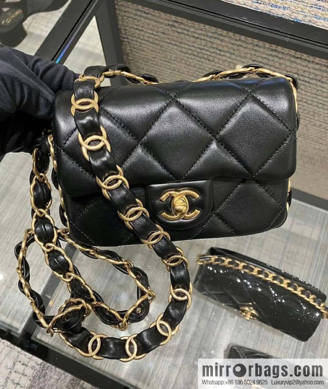 ππ‘ππ§ππ₯ πππ€ ππ thick chain black gold AS5175