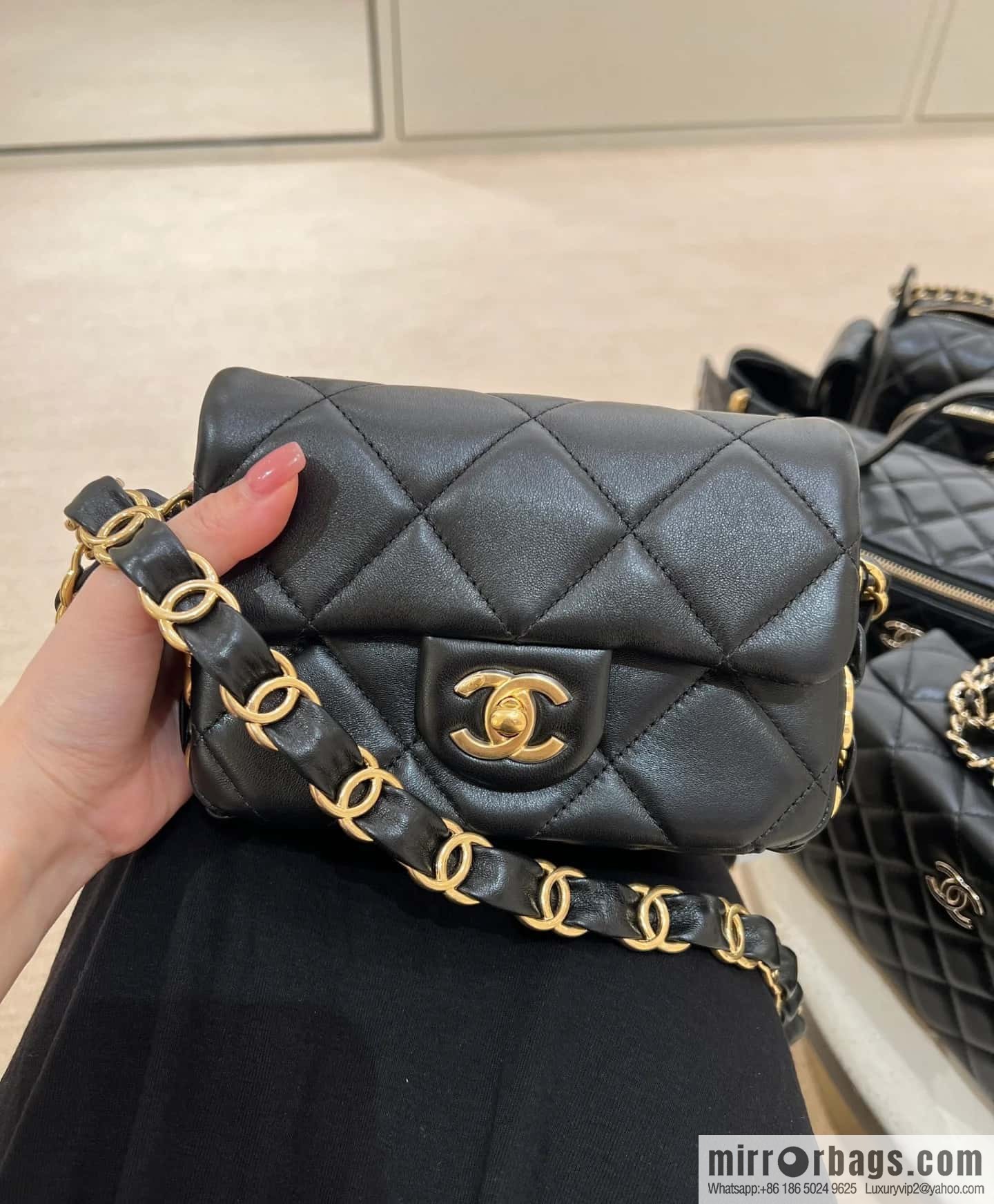 ππ‘ππ§ππ₯ πππ€ ππ thick chain black gold AS5175