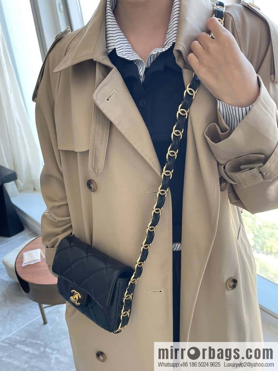 ππ‘ππ§ππ₯ πππ€ ππ thick chain black gold AS5175