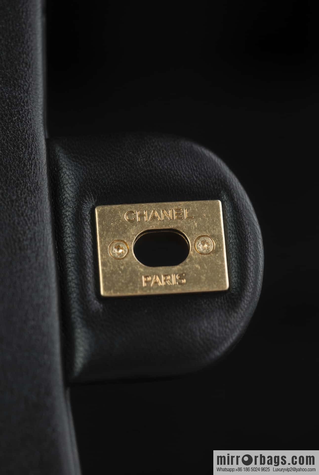 ππππππ 24K thick chain armpit bag, large mini black AS5174