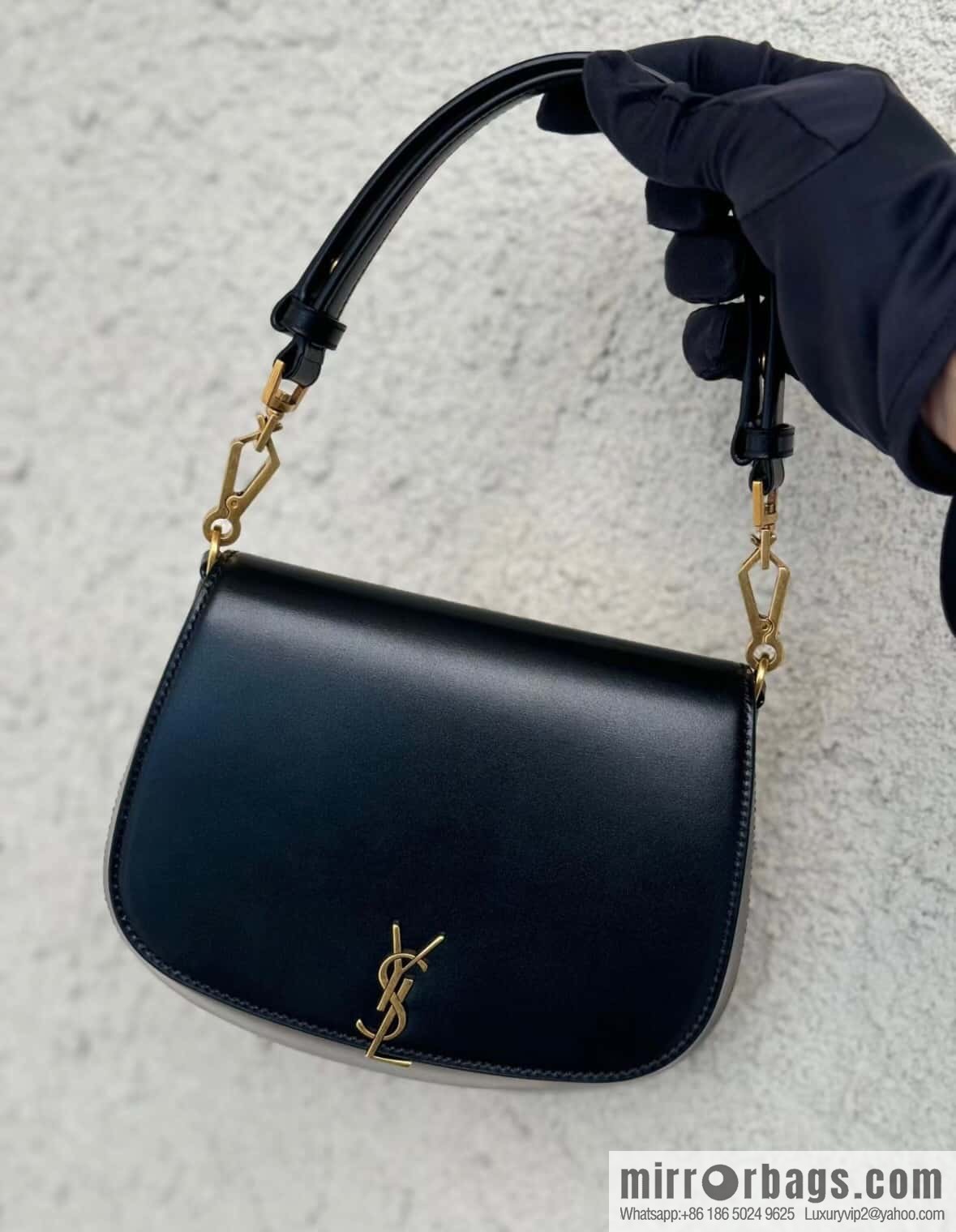 YSL 𝗩𝗢𝗟𝗧𝗔𝗜𝗥𝗘 𝗕𝗢𝗫 armpit/saddle bag 800846 black