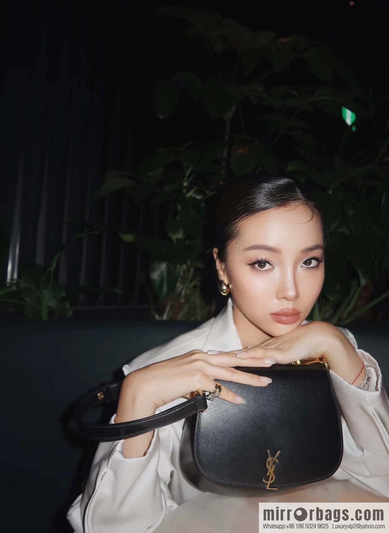 YSL 𝗩𝗢𝗟𝗧𝗔𝗜𝗥𝗘 𝗕𝗢𝗫 armpit/saddle bag 800846 black