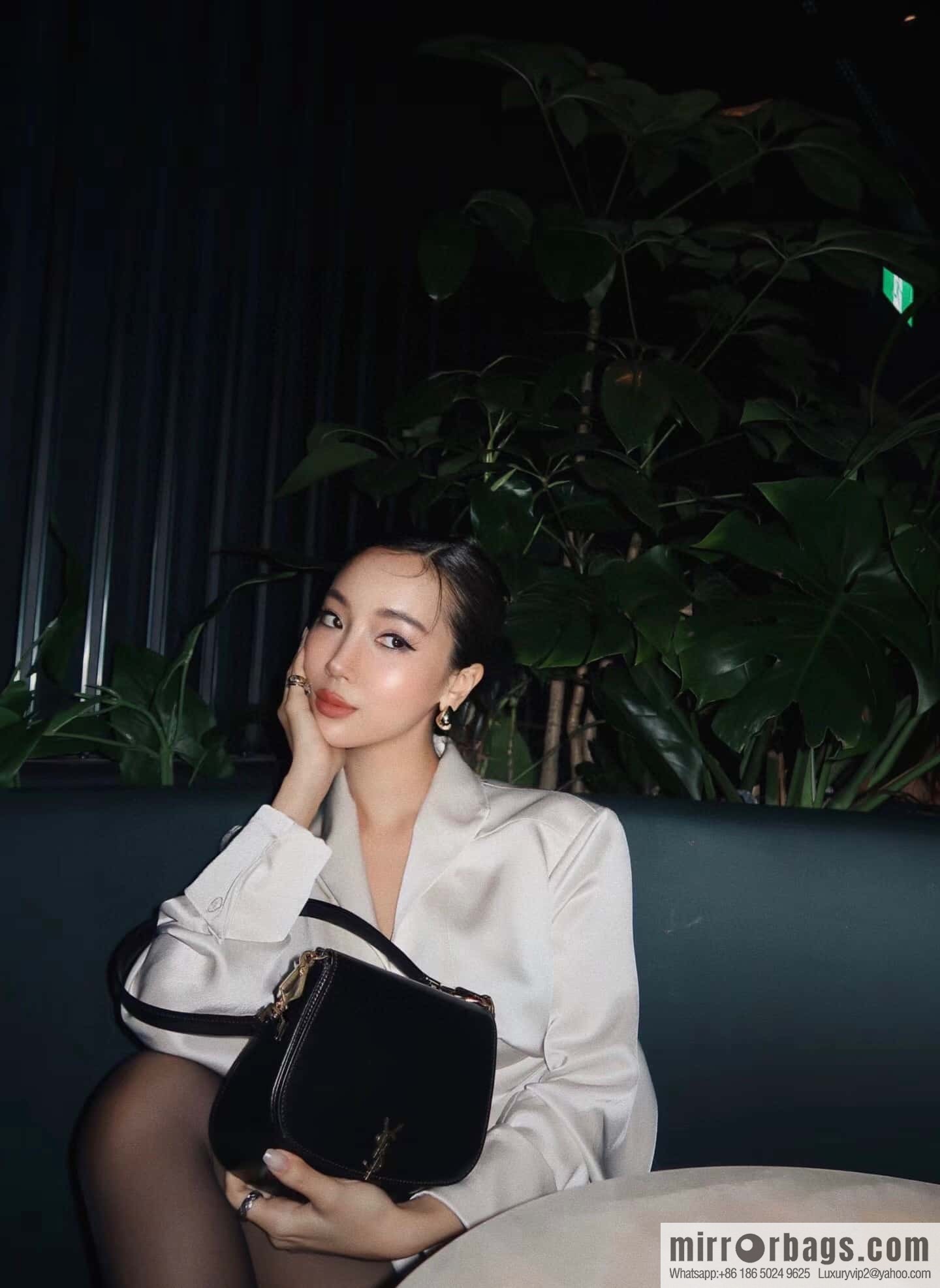 YSL 𝗩𝗢𝗟𝗧𝗔𝗜𝗥𝗘 𝗕𝗢𝗫 armpit/saddle bag 800846 black