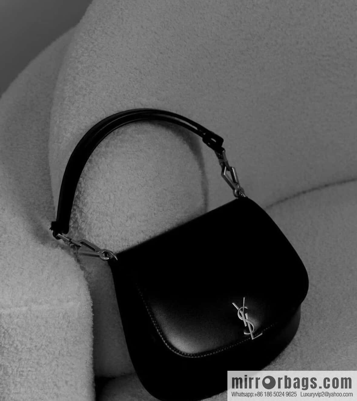 YSL 𝗩𝗢𝗟𝗧𝗔𝗜𝗥𝗘 𝗕𝗢𝗫 armpit/saddle bag 800846 black