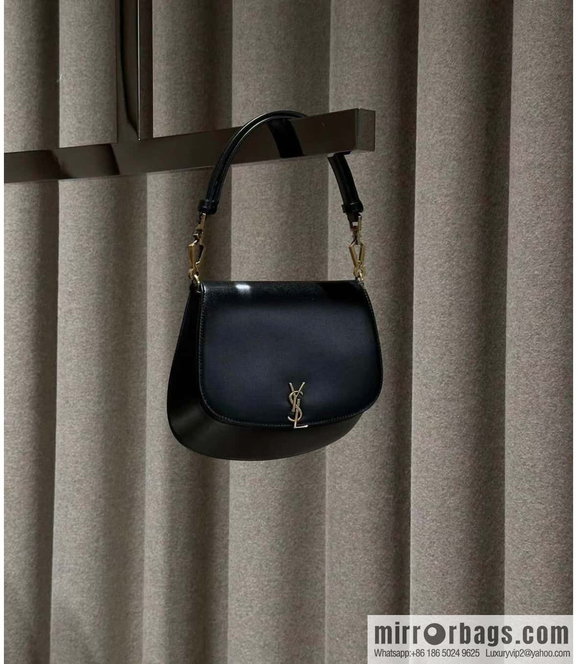 YSL 𝗩𝗢𝗟𝗧𝗔𝗜𝗥𝗘 𝗕𝗢𝗫 armpit/saddle bag 800846 black