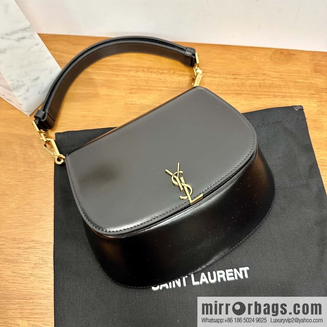 YSL 𝗩𝗢𝗟𝗧𝗔𝗜𝗥𝗘 𝗕𝗢𝗫 armpit/saddle bag 800846 black