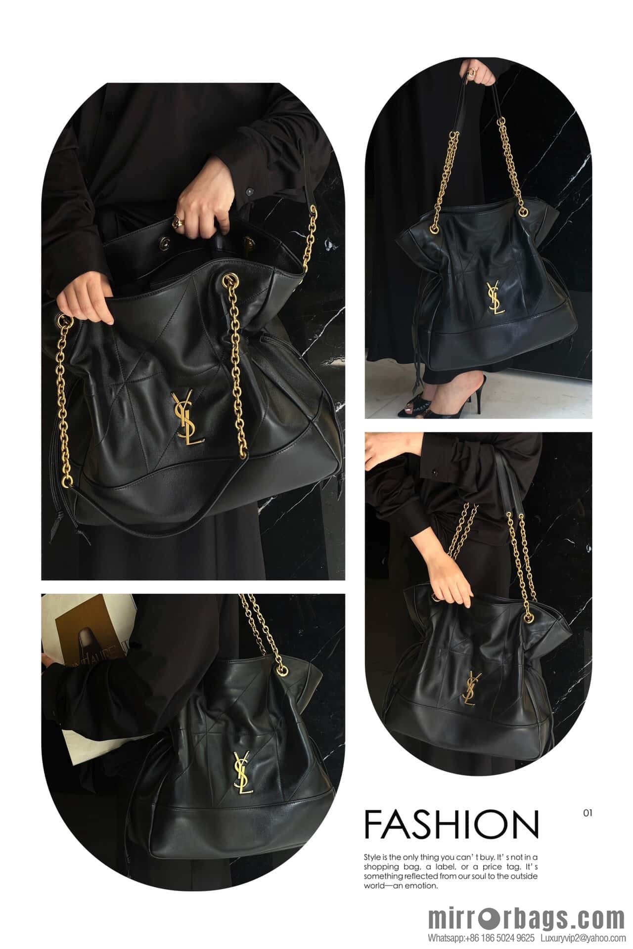 YSL 𝗝𝗮𝗺𝗶𝗲 𝟰.𝟯 𝗟𝗮𝗿𝗴𝗲 𝗣𝗢𝗖𝗛𝗢𝗡_ lucky bag bucket bag 809824
