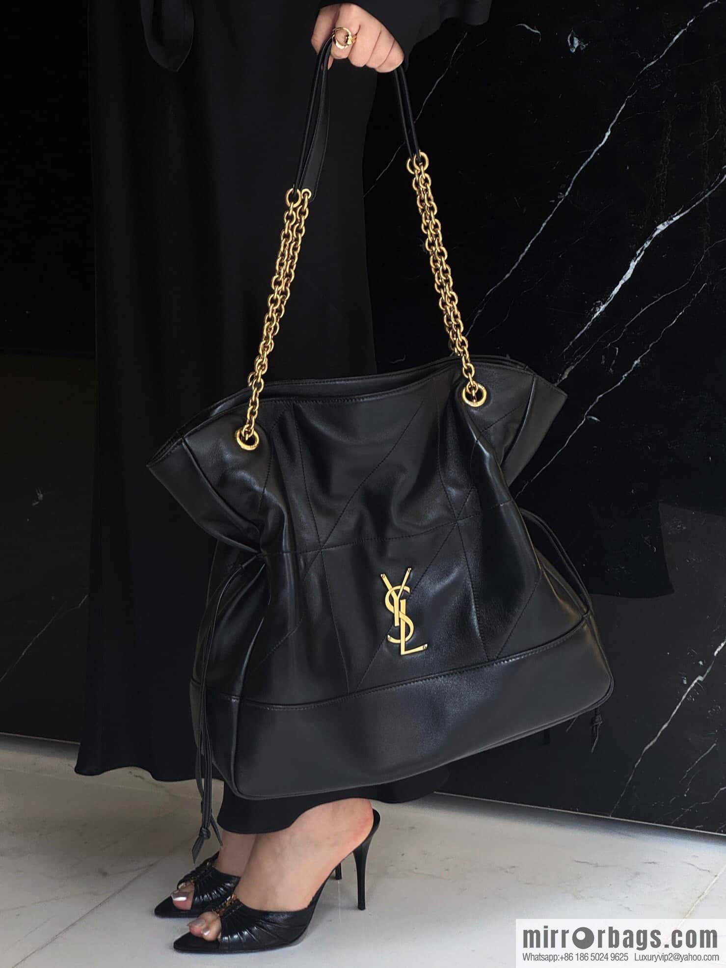 YSL 𝗝𝗮𝗺𝗶𝗲 𝟰.𝟯 𝗟𝗮𝗿𝗴𝗲 𝗣𝗢𝗖𝗛𝗢𝗡_ lucky bag bucket bag 809824