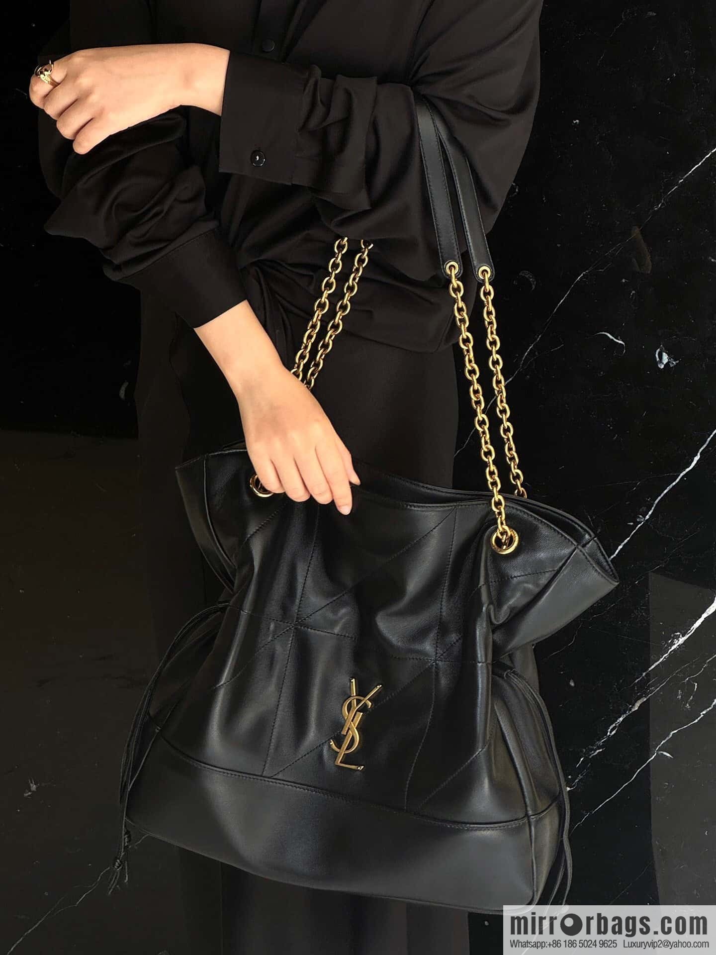 YSL 𝗝𝗮𝗺𝗶𝗲 𝟰.𝟯 𝗟𝗮𝗿𝗴𝗲 𝗣𝗢𝗖𝗛𝗢𝗡_ lucky bag bucket bag 809824