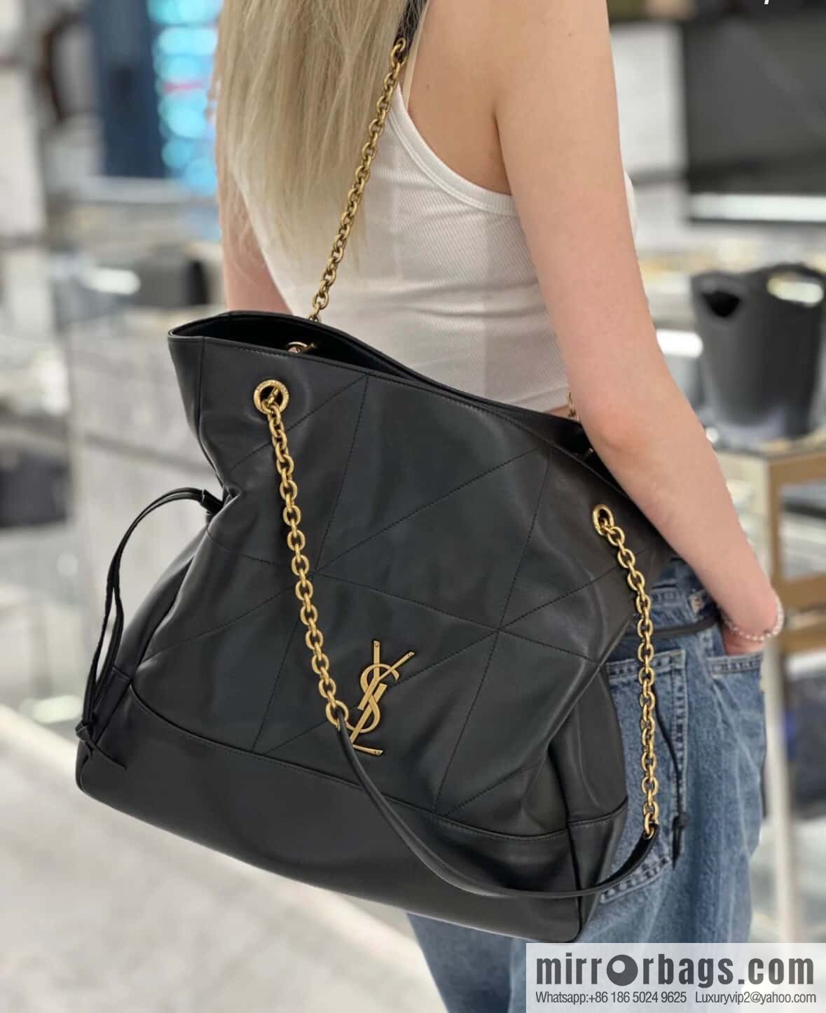 YSL 𝗝𝗮𝗺𝗶𝗲 𝟰.𝟯 𝗟𝗮𝗿𝗴𝗲 𝗣𝗢𝗖𝗛𝗢𝗡_ lucky bag bucket bag 809824