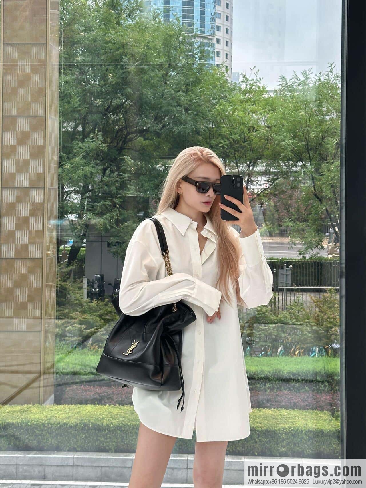YSL 𝗝𝗮𝗺𝗶𝗲 𝟰.𝟯 𝗟𝗮𝗿𝗴𝗲 𝗣𝗢𝗖𝗛𝗢𝗡_ lucky bag bucket bag 809824