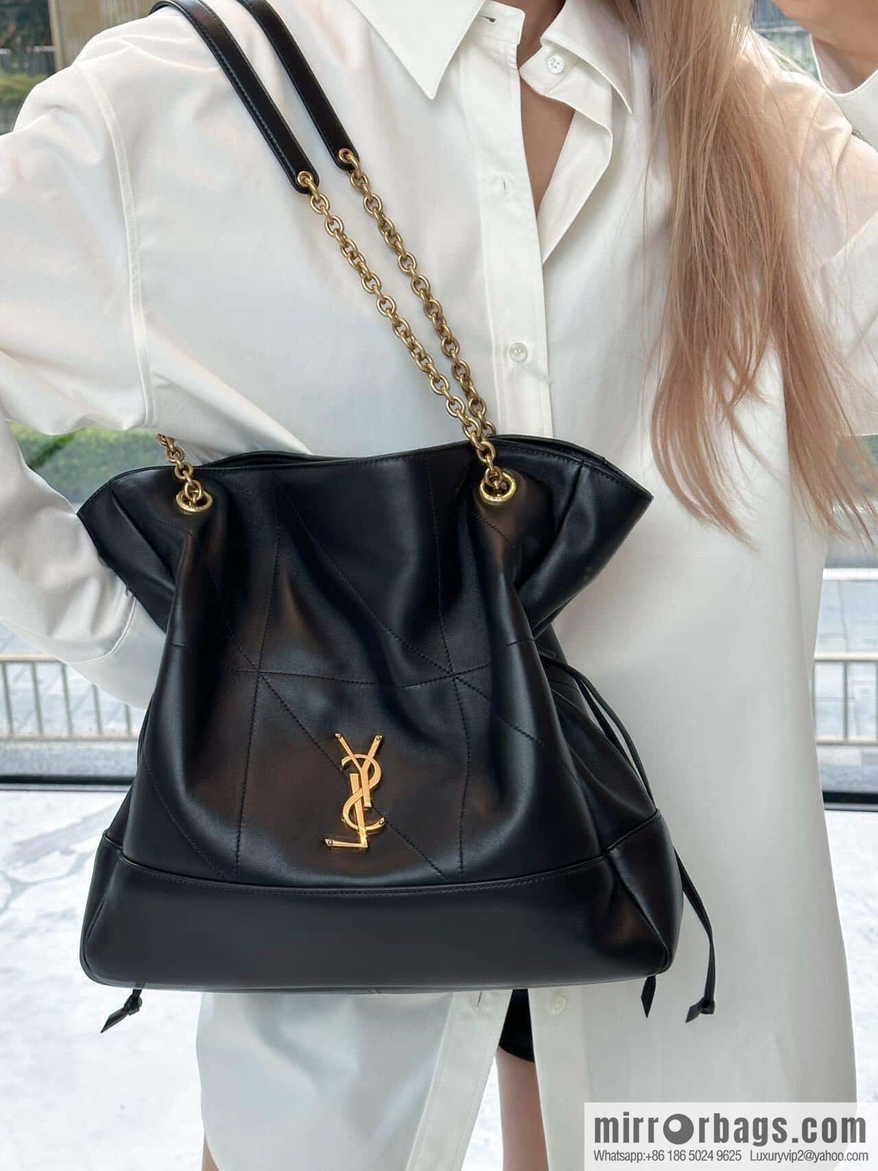 YSL 𝗝𝗮𝗺𝗶𝗲 𝟰.𝟯 𝗟𝗮𝗿𝗴𝗲 𝗣𝗢𝗖𝗛𝗢𝗡_ lucky bag bucket bag 809824