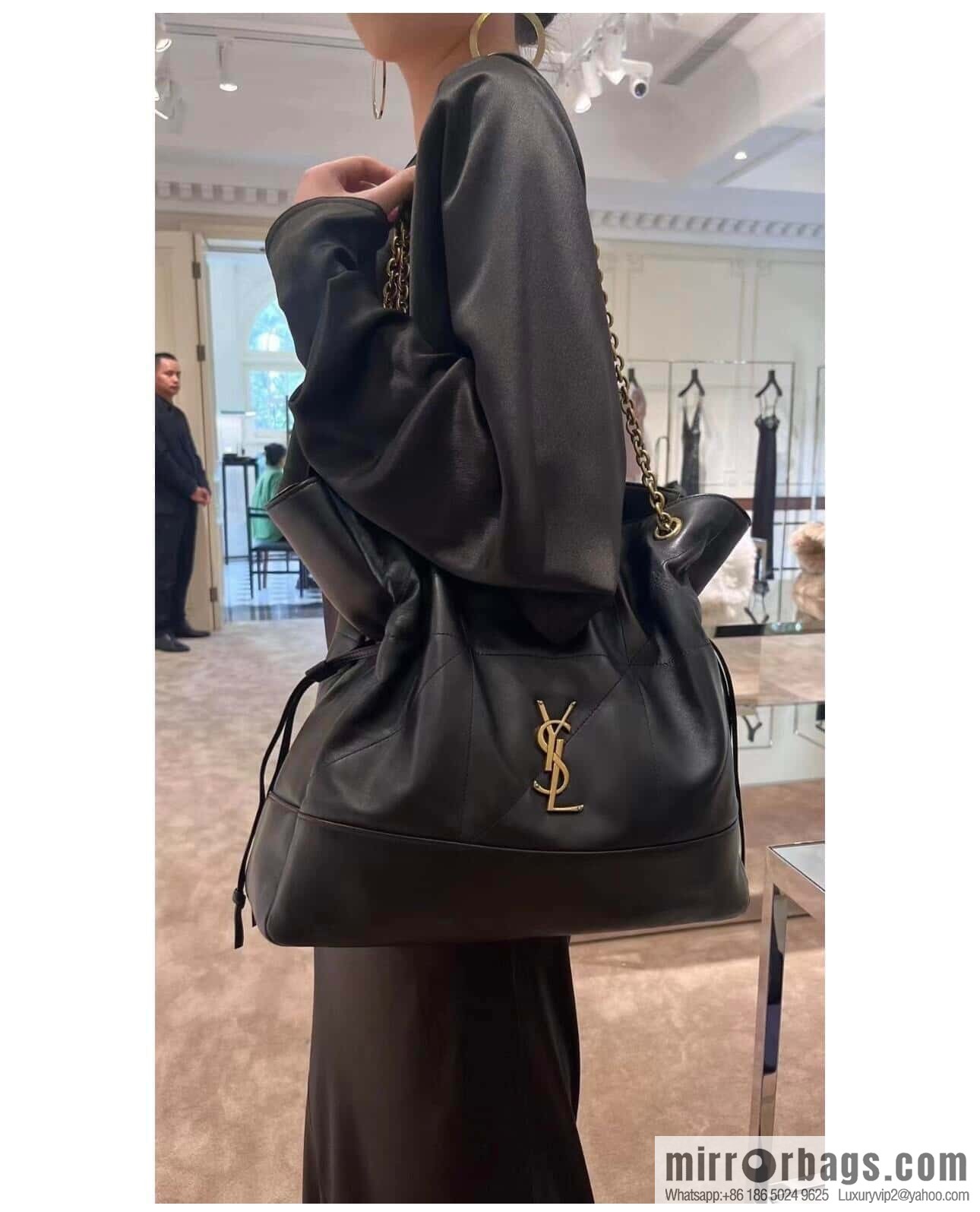 YSL 𝗝𝗮𝗺𝗶𝗲 𝟰.𝟯 𝗟𝗮𝗿𝗴𝗲 𝗣𝗢𝗖𝗛𝗢𝗡_ lucky bag bucket bag 809824