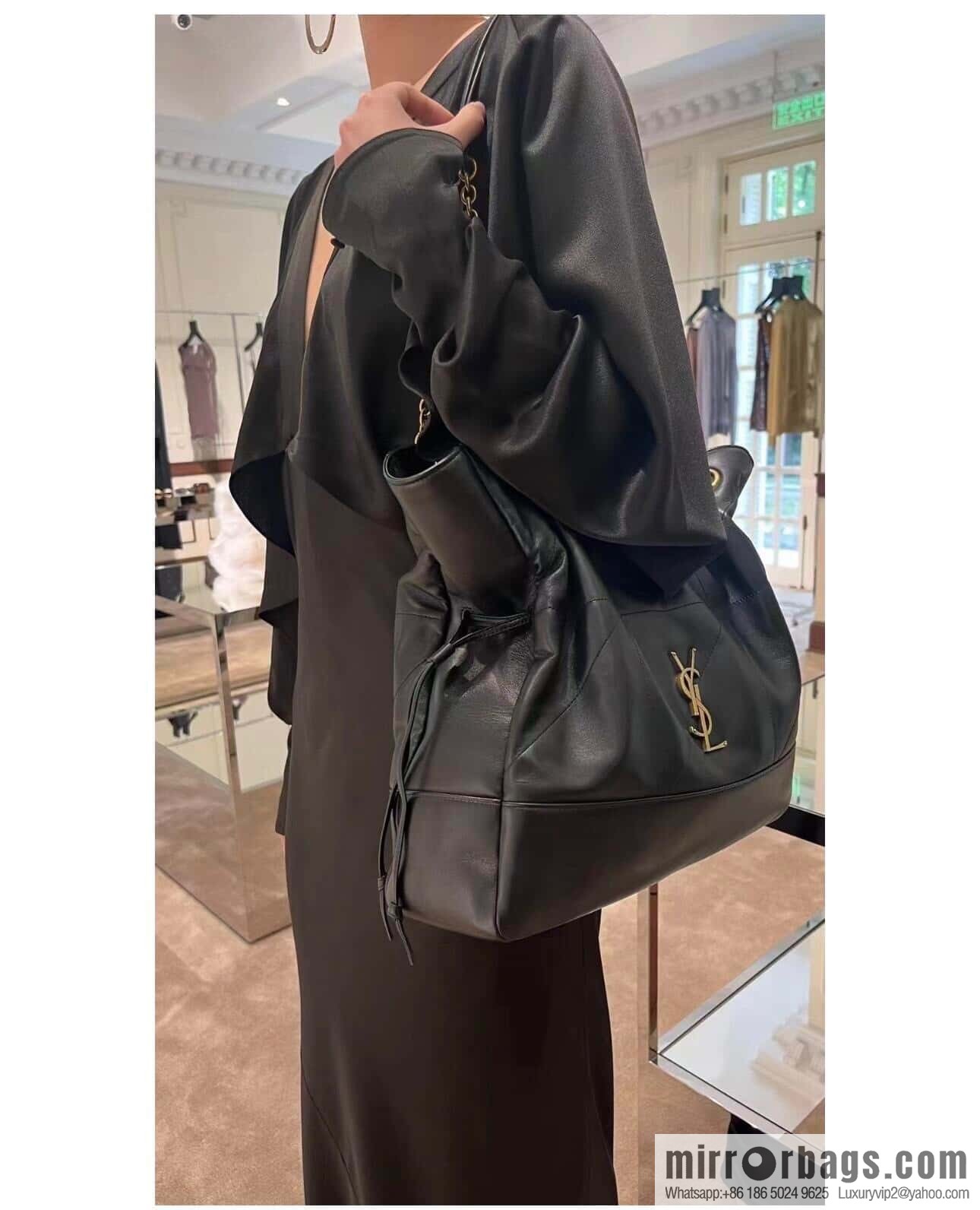 YSL 𝗝𝗮𝗺𝗶𝗲 𝟰.𝟯 𝗟𝗮𝗿𝗴𝗲 𝗣𝗢𝗖𝗛𝗢𝗡_ lucky bag bucket bag 809824