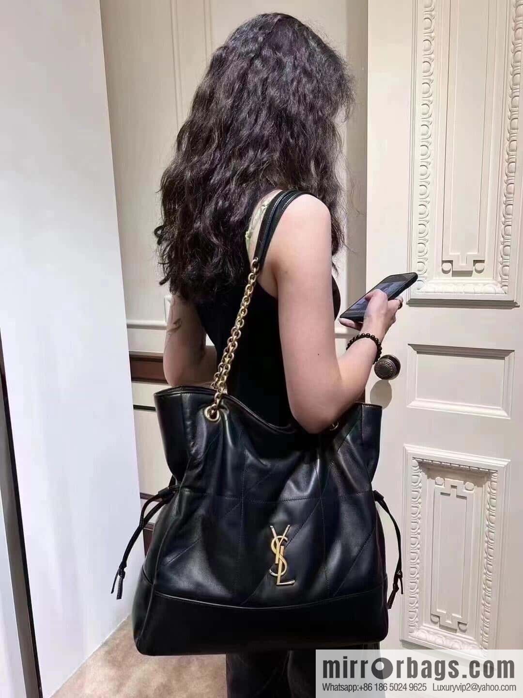 YSL 𝗝𝗮𝗺𝗶𝗲 𝟰.𝟯 𝗟𝗮𝗿𝗴𝗲 𝗣𝗢𝗖𝗛𝗢𝗡_ lucky bag bucket bag 809824