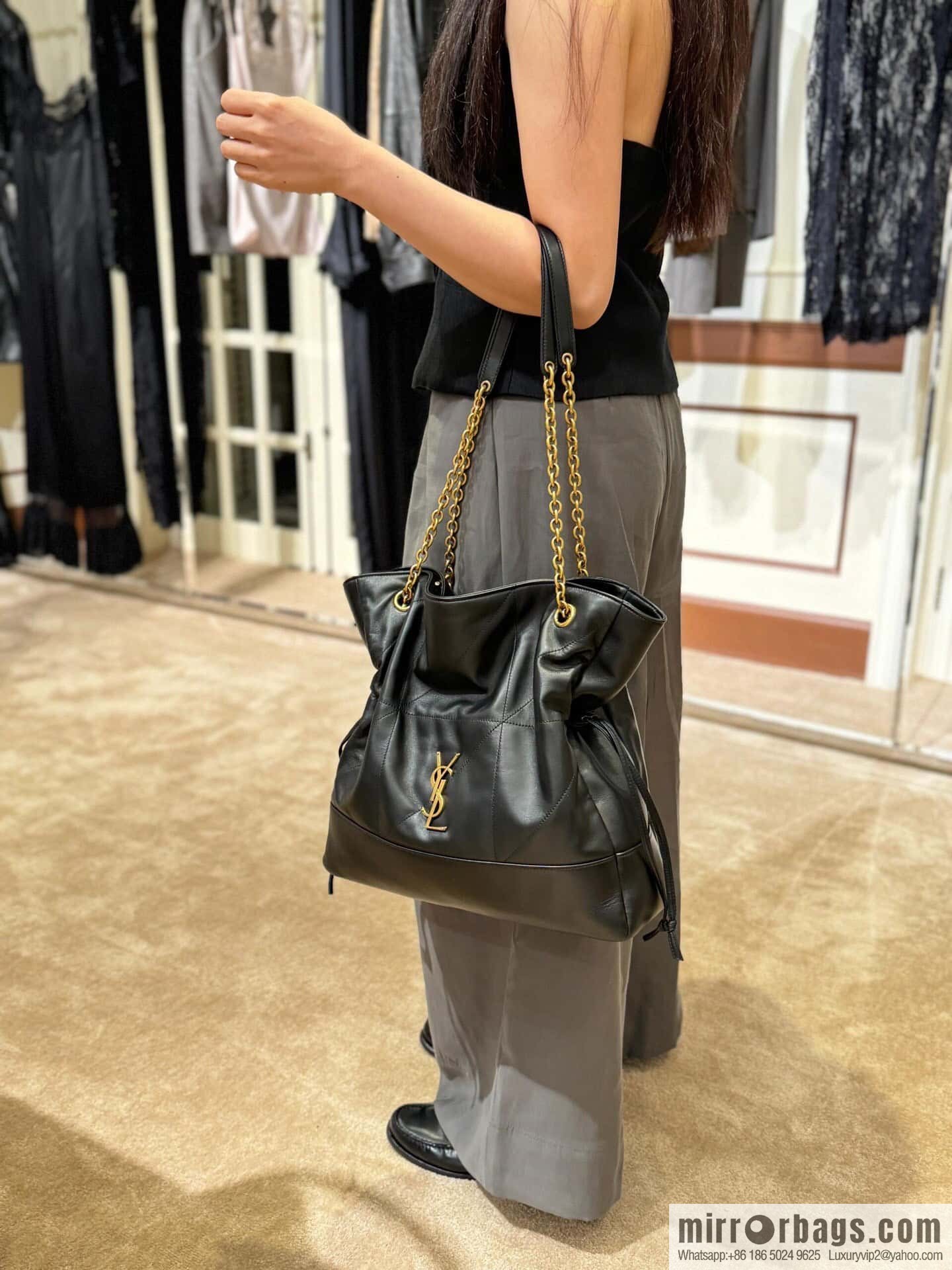 YSL 𝗝𝗮𝗺𝗶𝗲 𝟰.𝟯 𝗟𝗮𝗿𝗴𝗲 𝗣𝗢𝗖𝗛𝗢𝗡_ lucky bag bucket bag 809824
