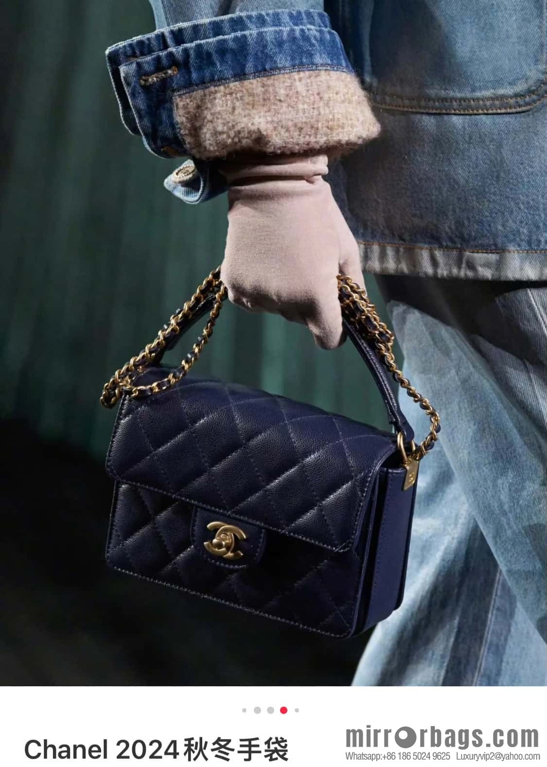๐๐ก๐๐ง๐๐ฅ ๐ฎ๐ฐ๐ autumn and winter series, handle cover bag, navy blue ๐ small AS5165
