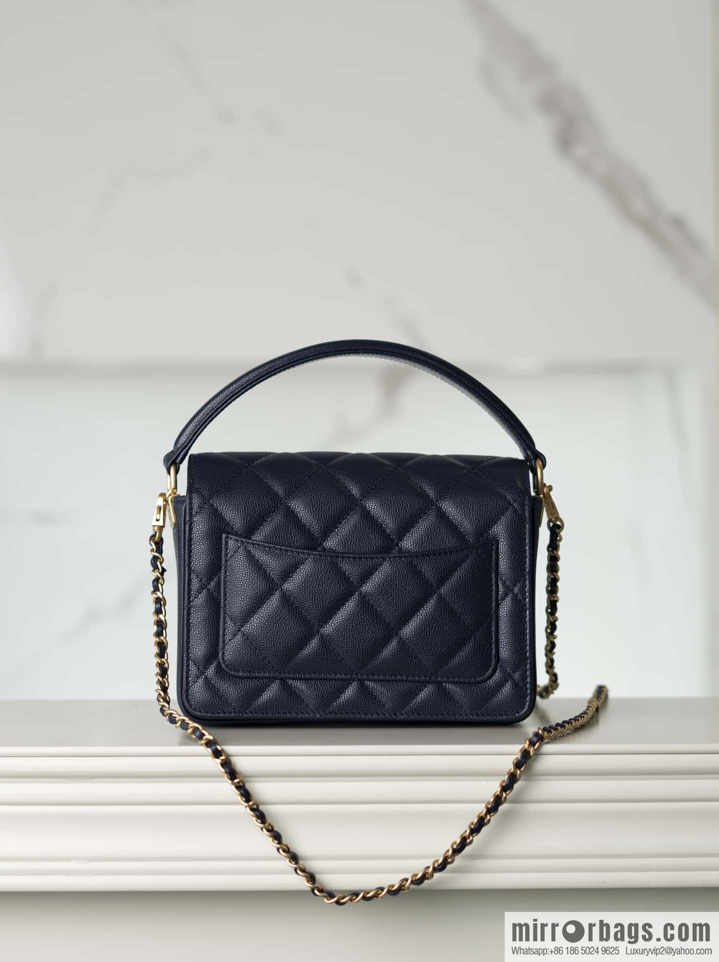 ๐๐ก๐๐ง๐๐ฅ ๐ฎ๐ฐ๐ autumn and winter series, handle cover bag, navy blue ๐ small AS5165