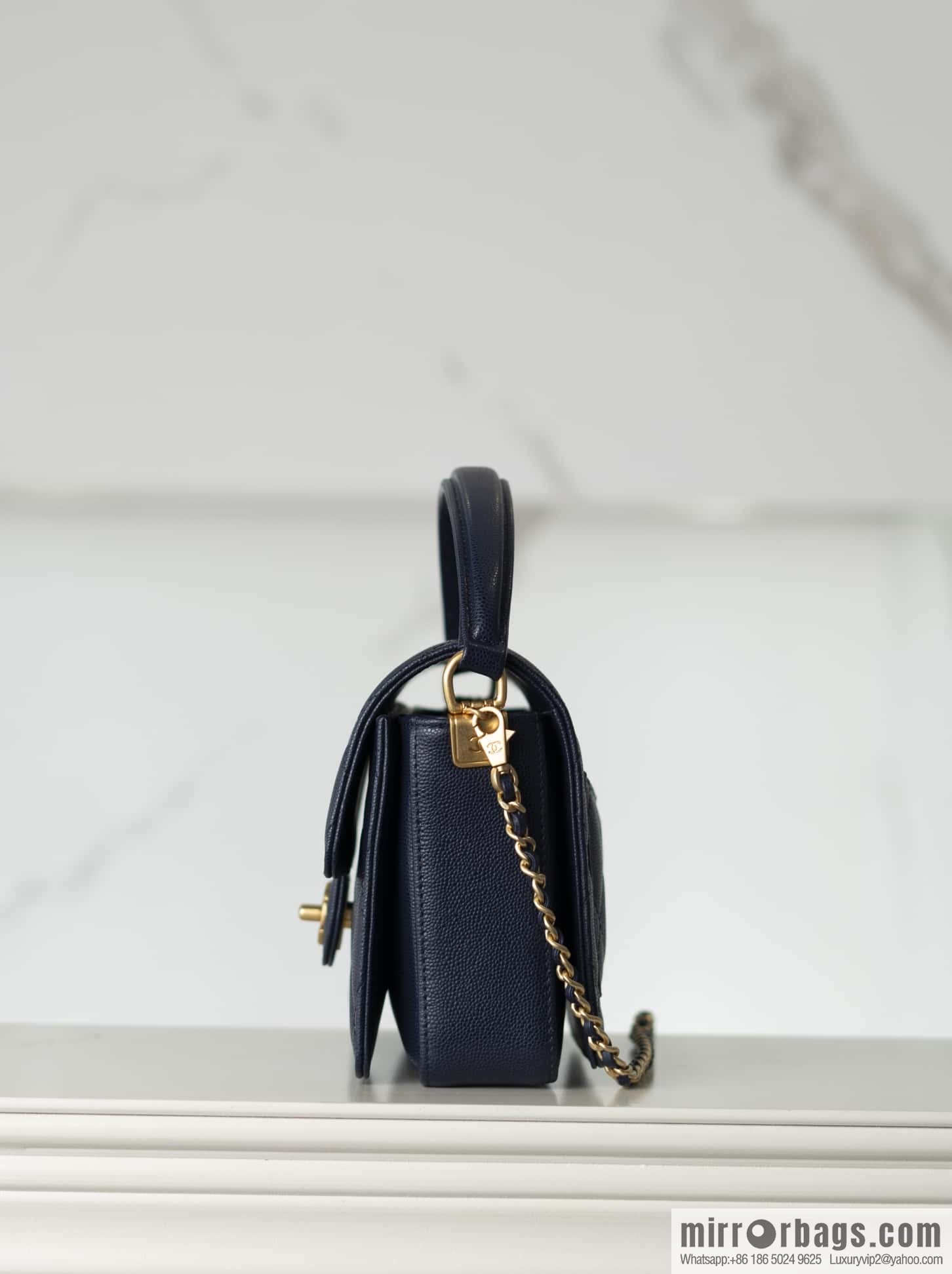 ๐๐ก๐๐ง๐๐ฅ ๐ฎ๐ฐ๐ autumn and winter series, handle cover bag, navy blue ๐ small AS5165