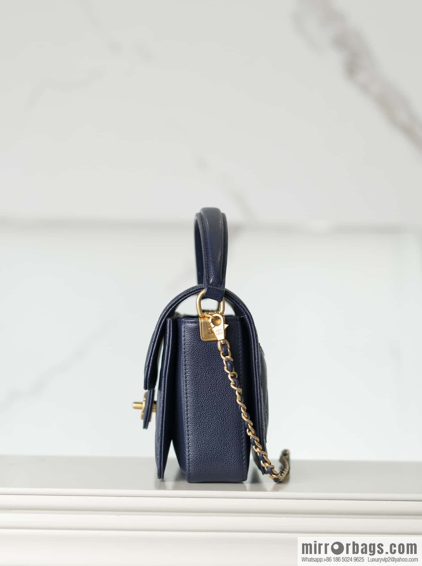 ๐๐ก๐๐ง๐๐ฅ ๐ฎ๐ฐ๐ autumn and winter series, handle cover bag, navy blue ๐ small AS5165
