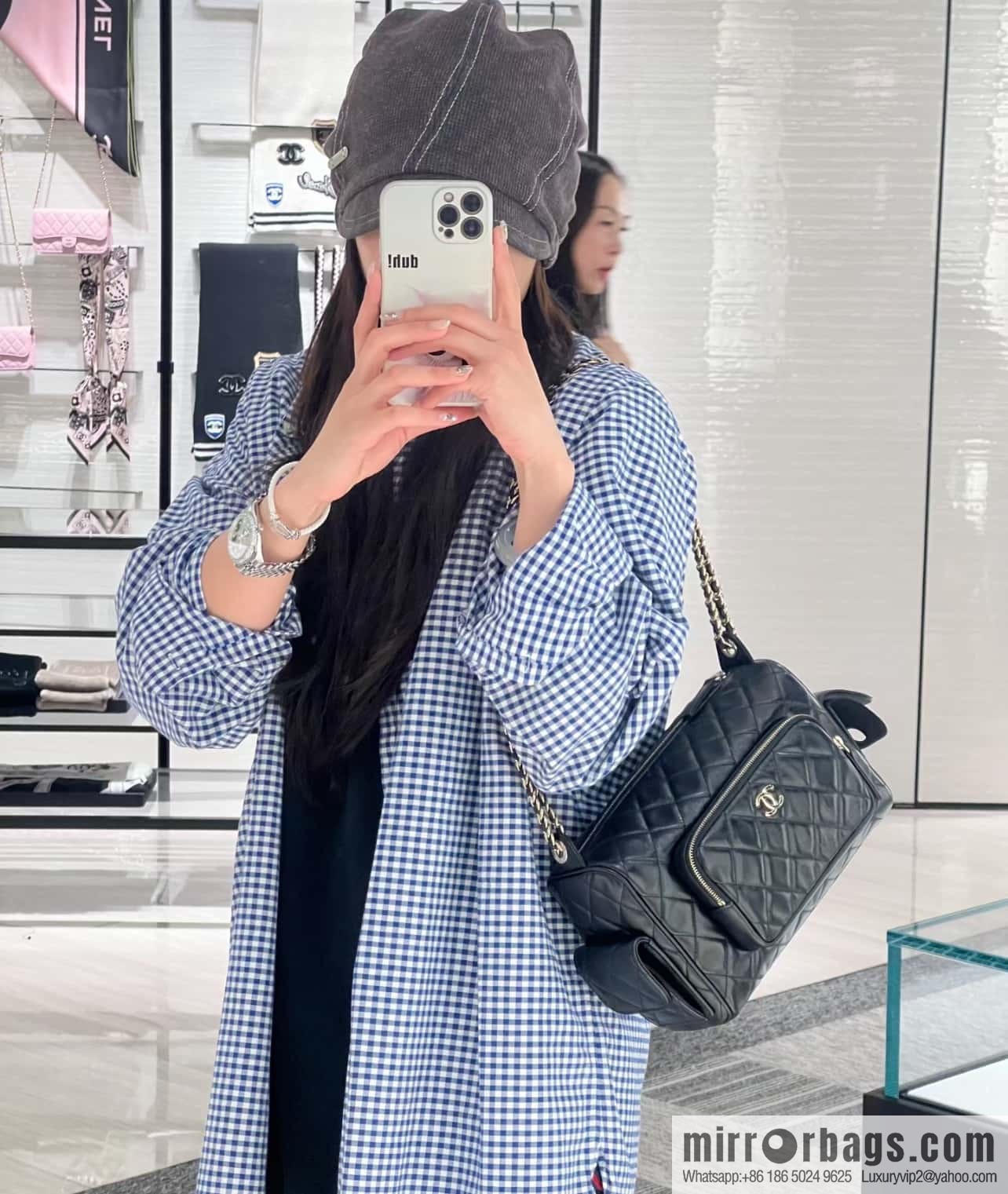 𝐂𝐇𝐀𝐍𝐄𝐋 𝟐𝟒𝐤 Camera Bag, Black Large 📷 AS5156 Black
