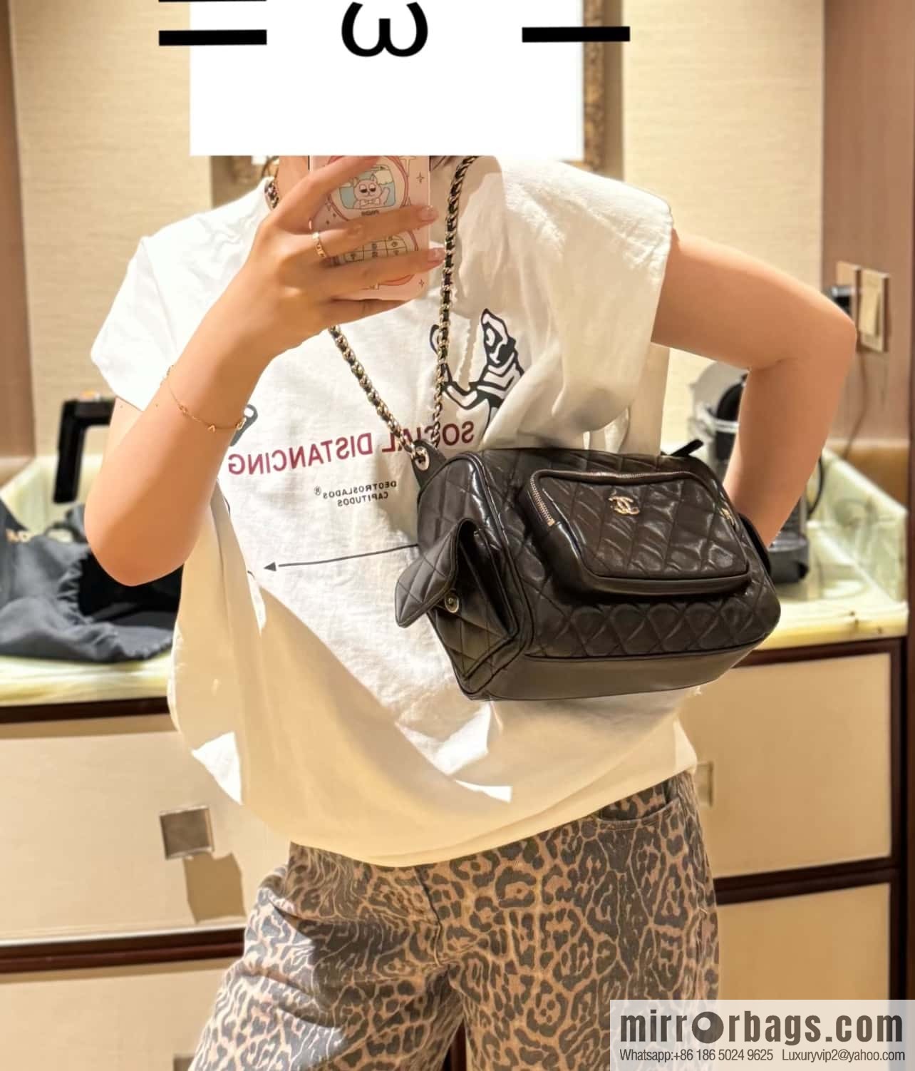 𝐂𝐇𝐀𝐍𝐄𝐋 𝟐𝟒𝐤 Camera Bag, Black Large 📷 AS5156 Black