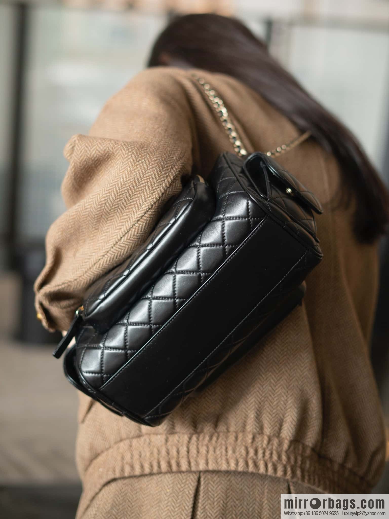 𝐂𝐇𝐀𝐍𝐄𝐋 𝟐𝟒𝐤 Camera Bag, Black Large 📷 AS5156 Black