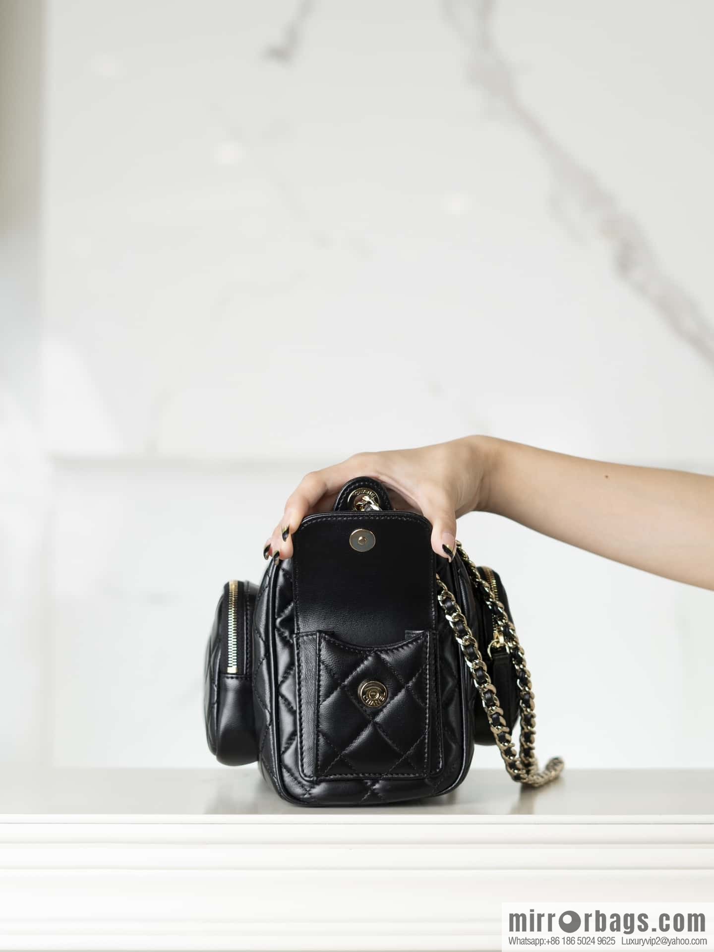 𝐂𝐇𝐀𝐍𝐄𝐋 𝟐𝟒𝐤 Camera Bag, Black Large 📷 AS5156 Black
