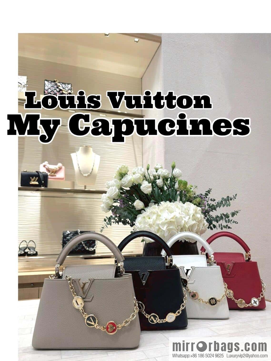 [Boutique‑grade] K00014 white full leather, chain cap that English series, personalized custom MY CAPUCINES handbag